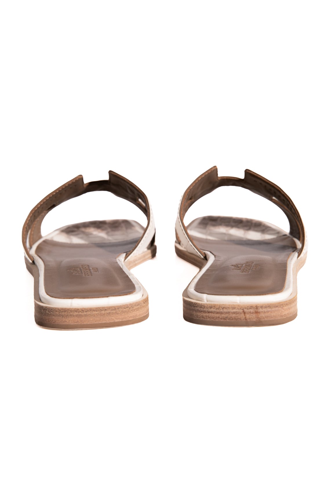 HERMES Himalaya Niloticus Crocodile Oran Sandals (Sz. 38)