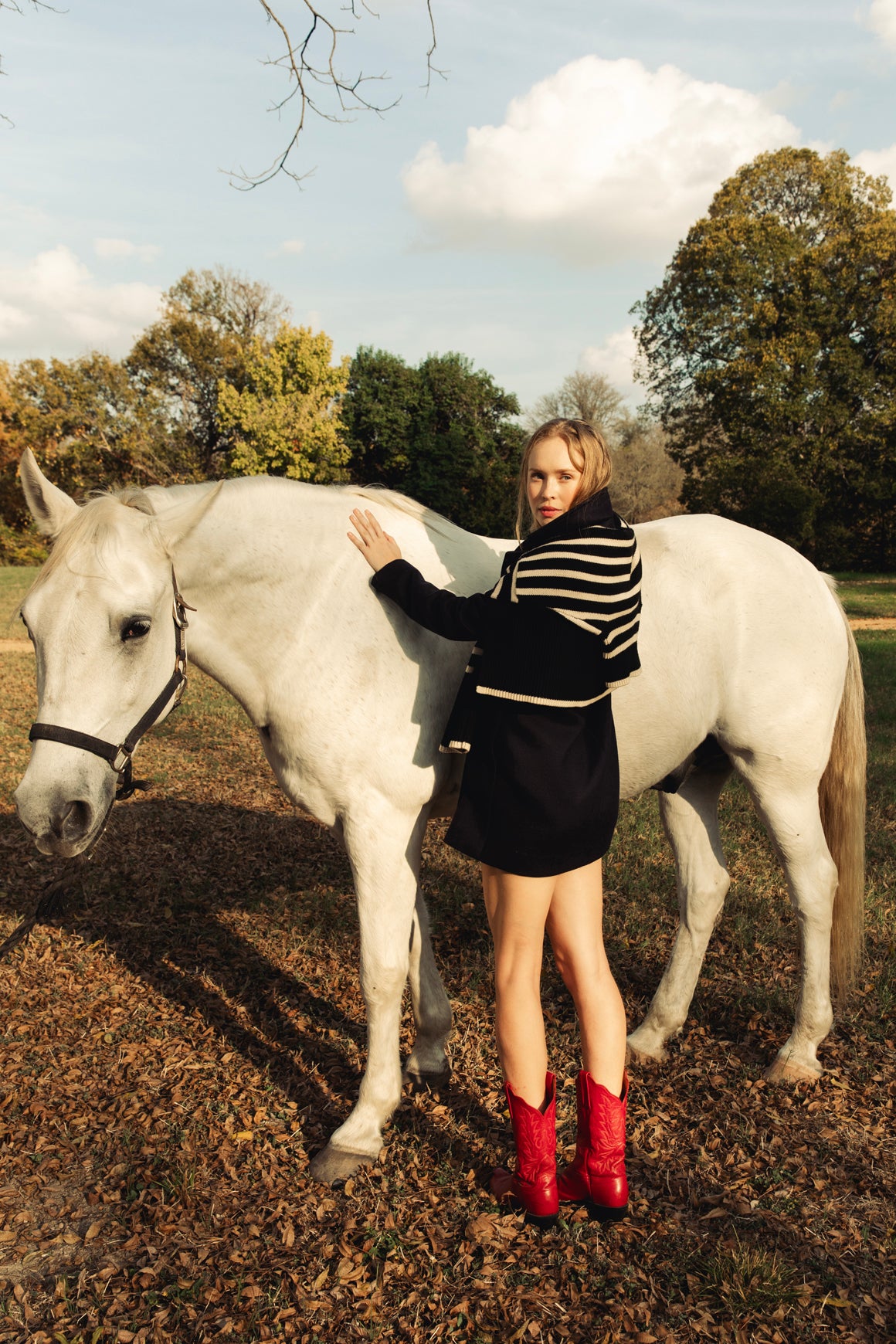 TOTEME Black & Cream Turtleneck Boxy Sweater (Sz.M)