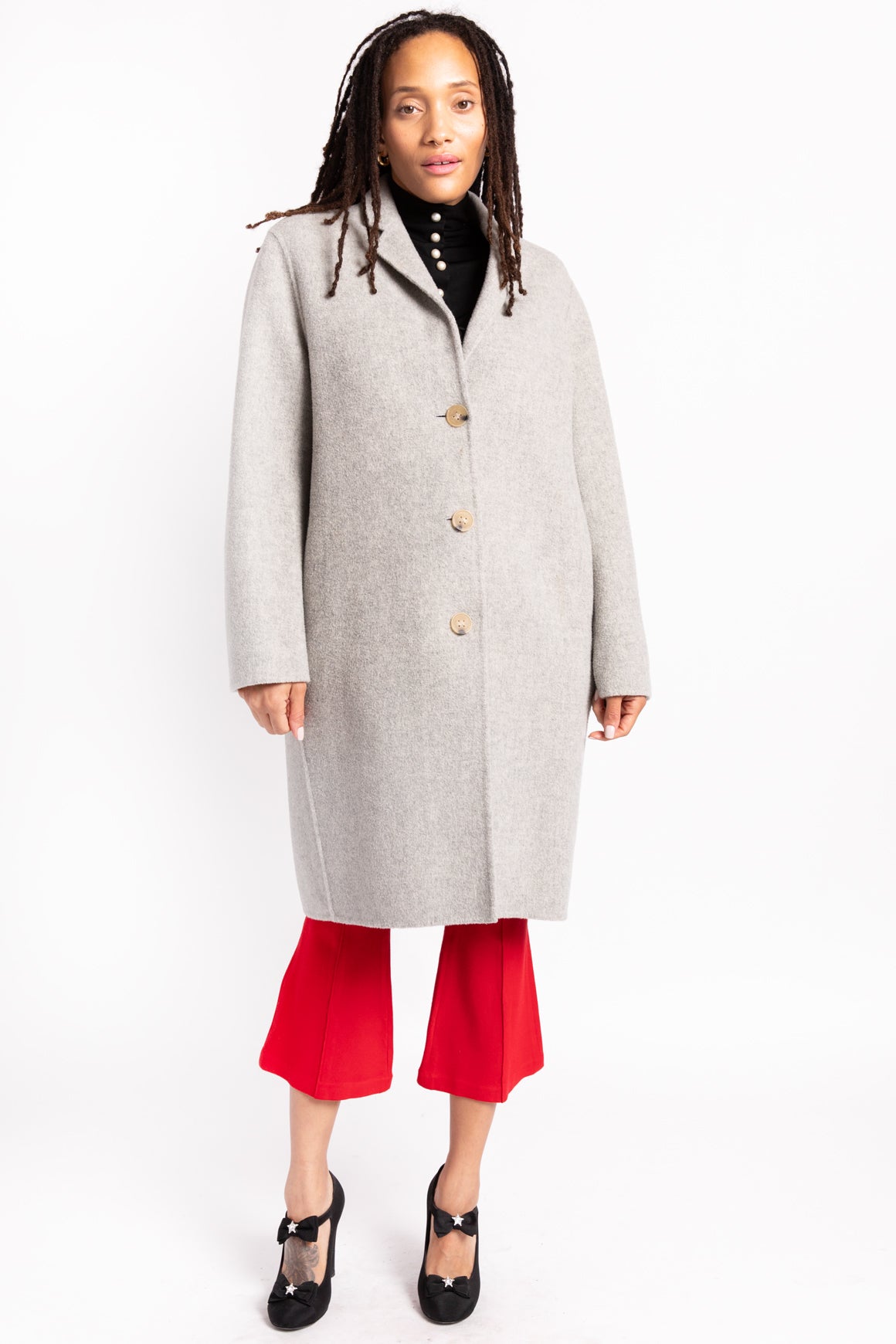 ACNE STUDIOS Light Grey Longline Coat