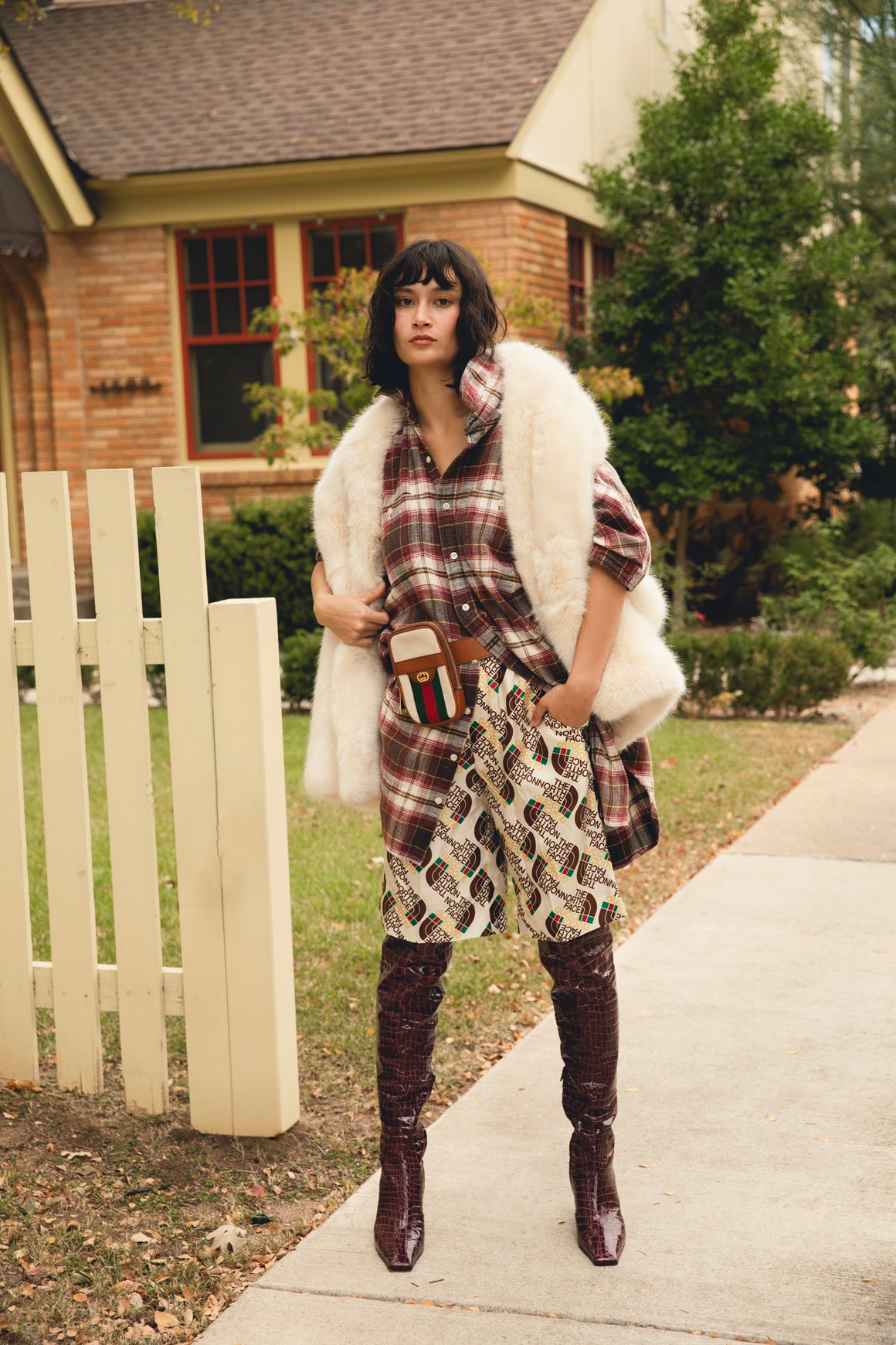 GUCCI X NORTHFACE Logo Silk Shorts (Sz.44/8)