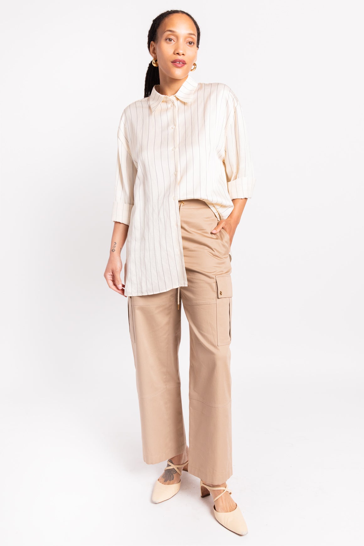 CELINE Khaki Cargo Pants
