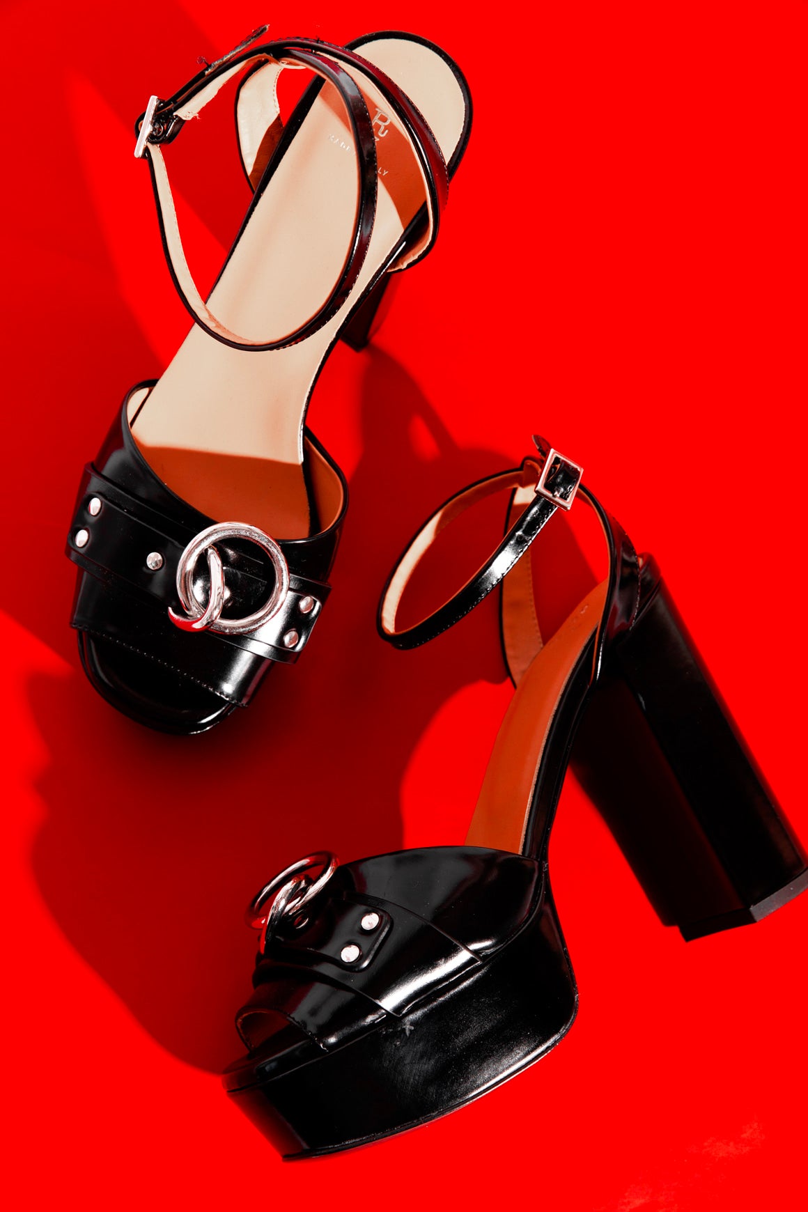 R13 Black Platform Grommet Heels (Sz.36)