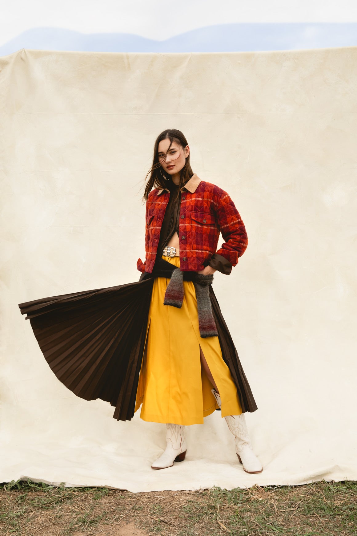 HEIRLOME Mustard A-Line Skirt (Sz. 6)