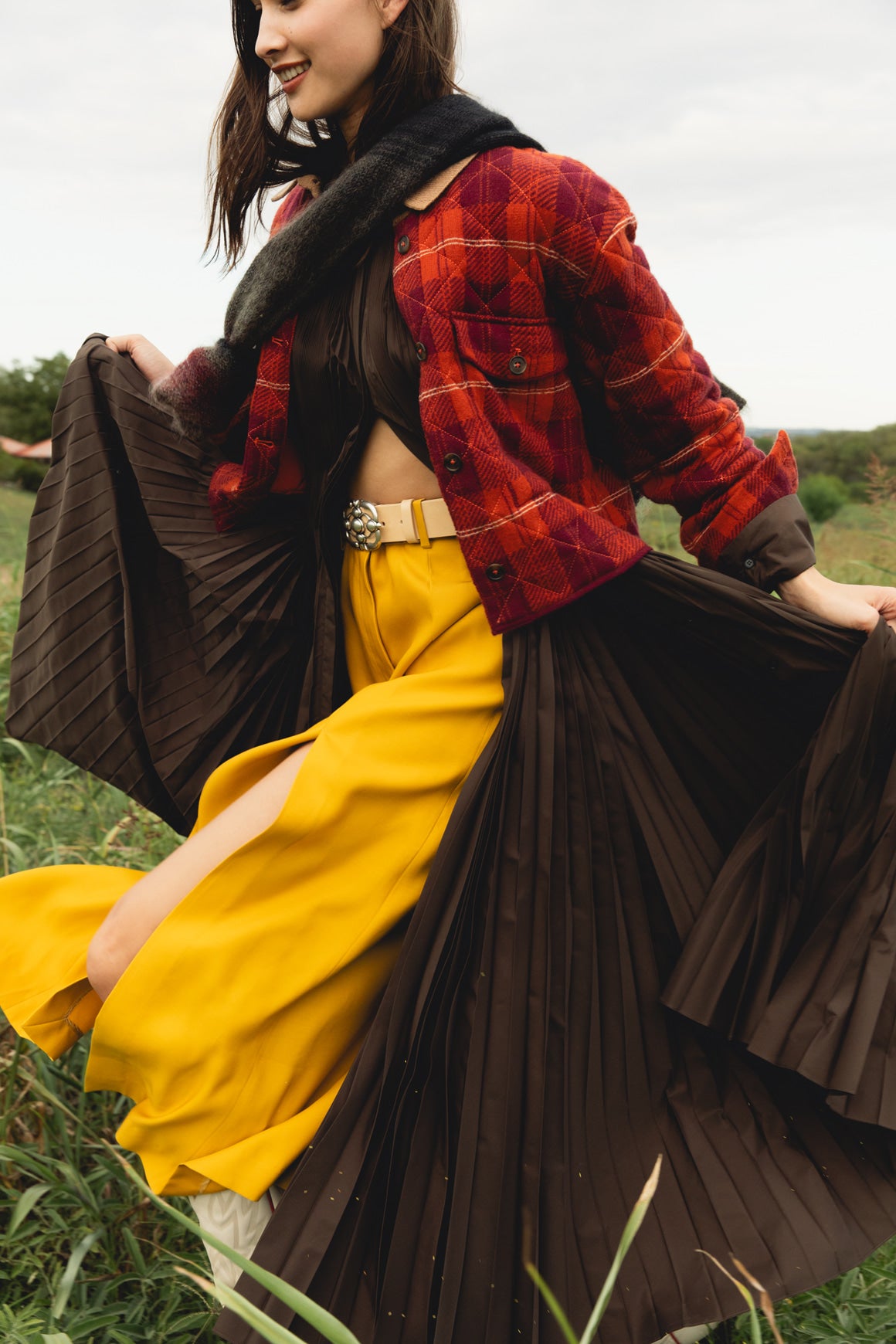 GUEST IN RESIDENCE Crop Flannel Jacket (Sz. S)