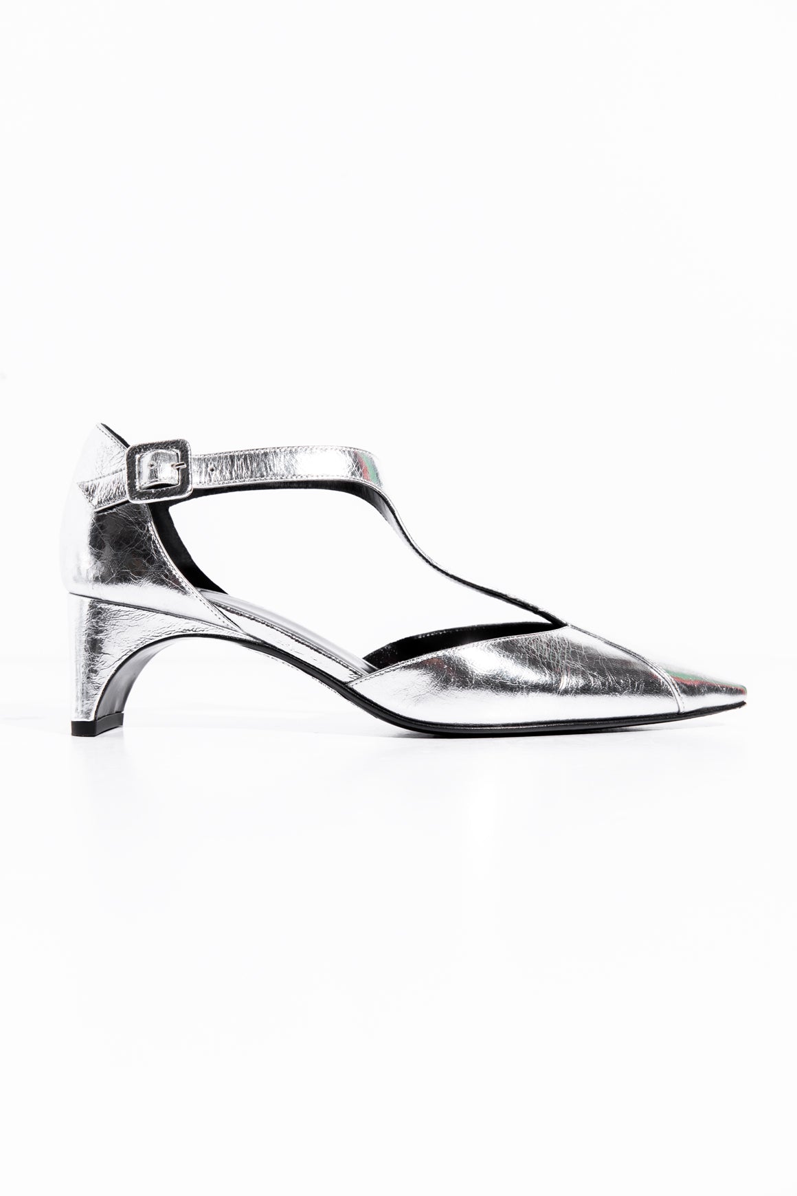 PIERRE HARDY Silver "Eddie" Strappy Heels (Sz. 37)