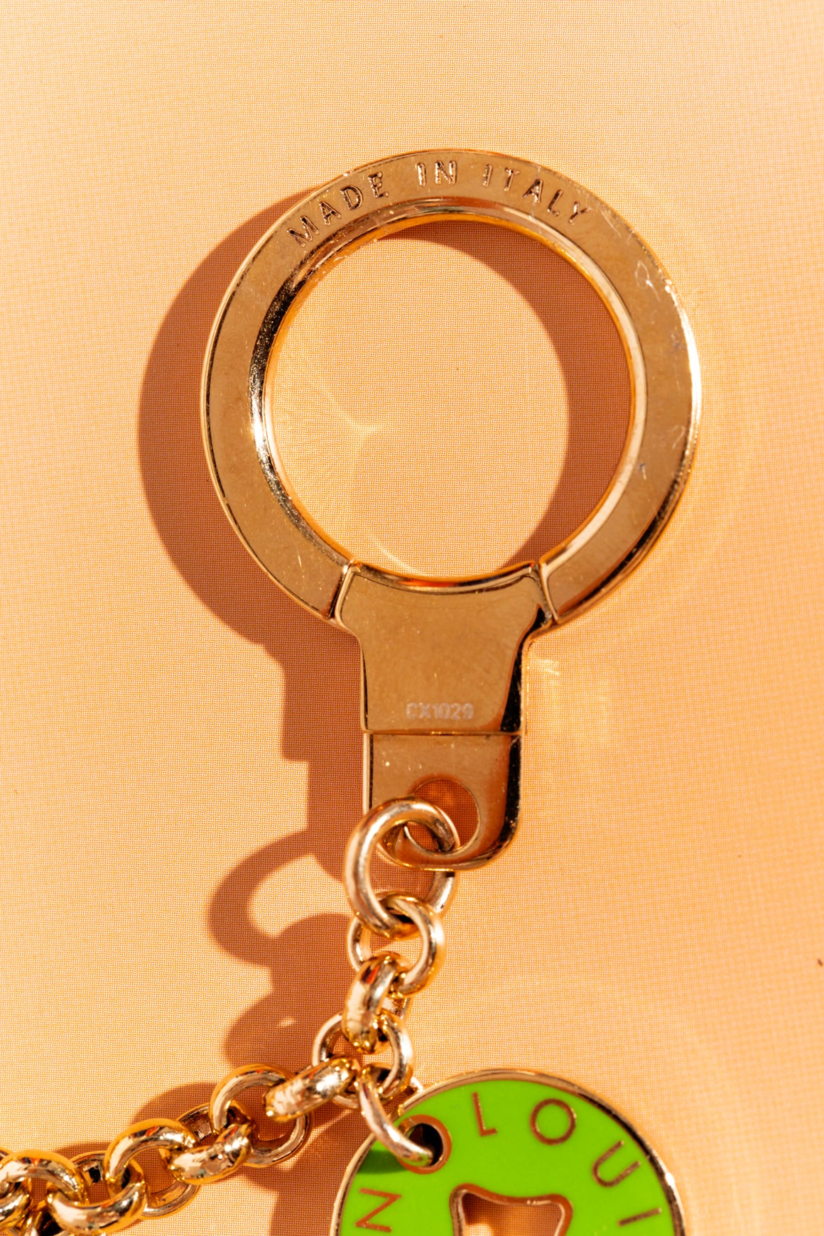 LOUIS VUITTON Gold Rainbow Bag Charm