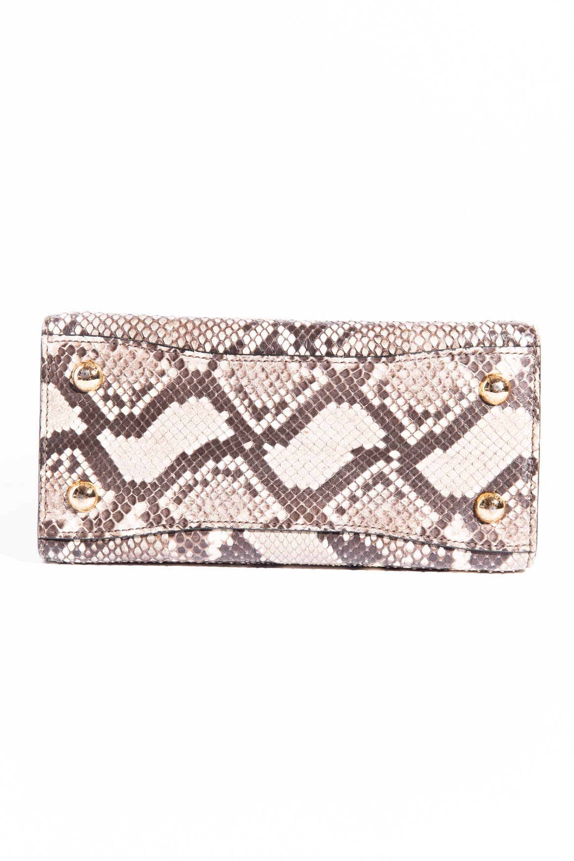 PRADA Grey Python Small Top Handle Bag