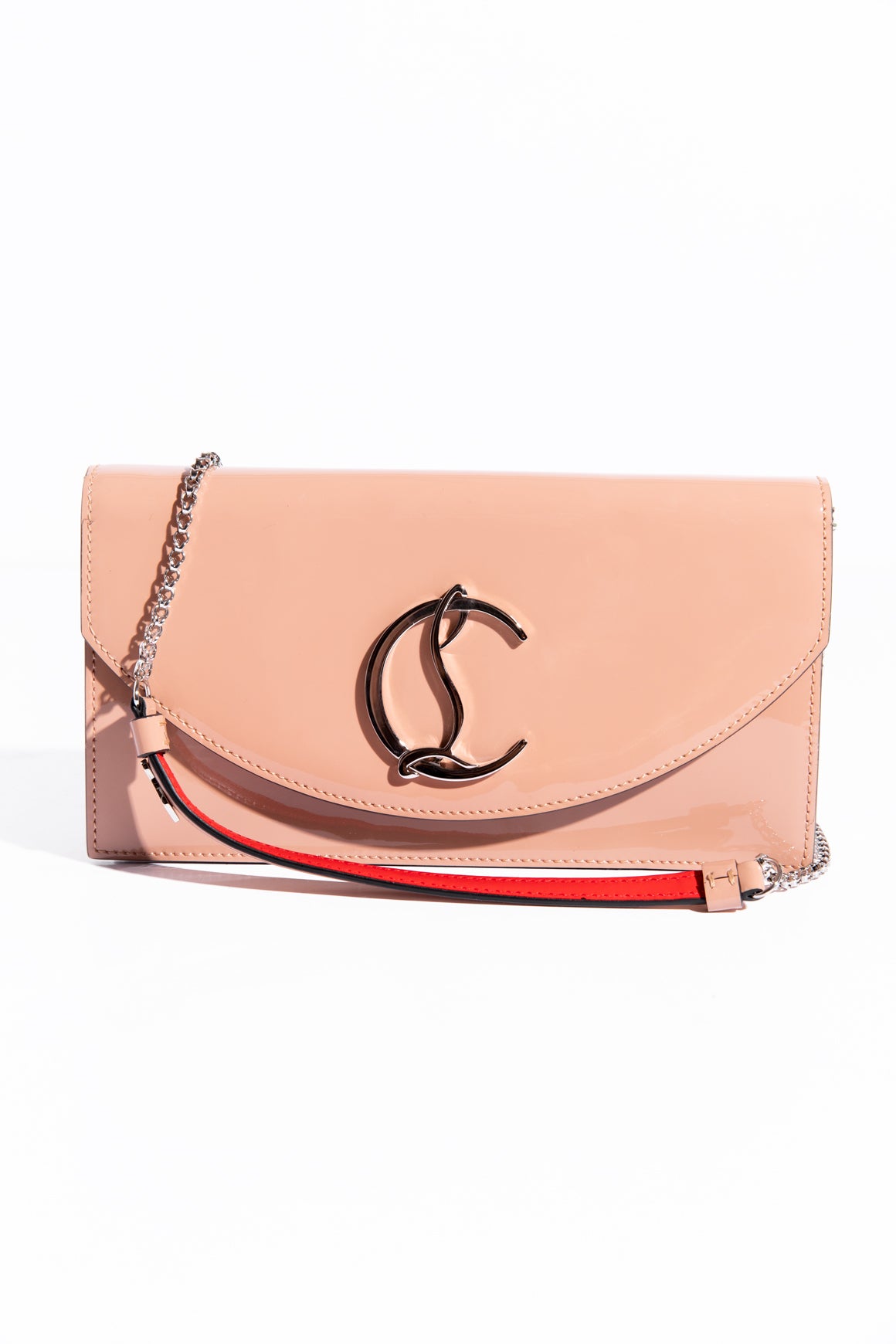 LOUBOUTIN Blush Patent Leather Loubi54 Clutch