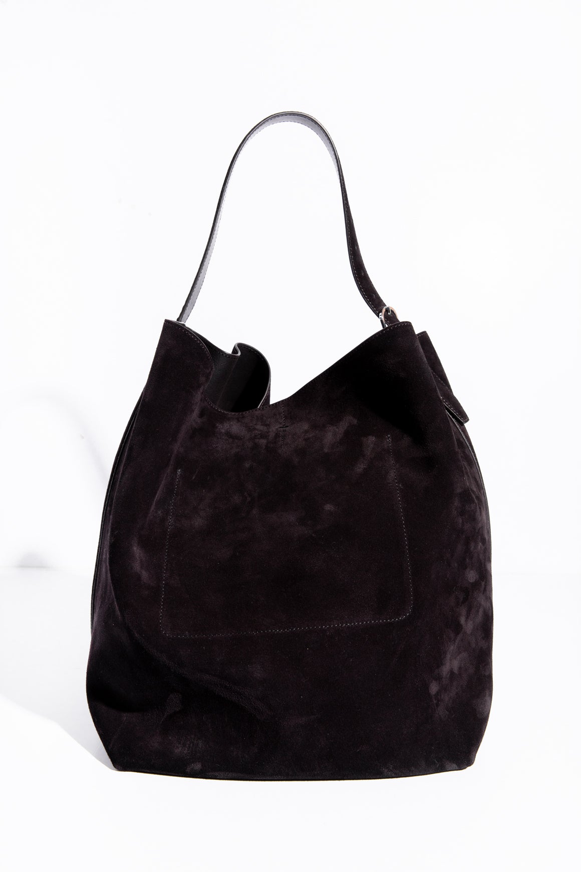 TOTEME Dark Brown Belted Suede Tote