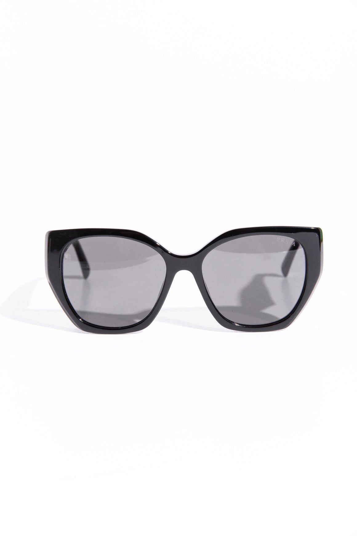 PRADA Black Squared Cat-Eye Sunglasses