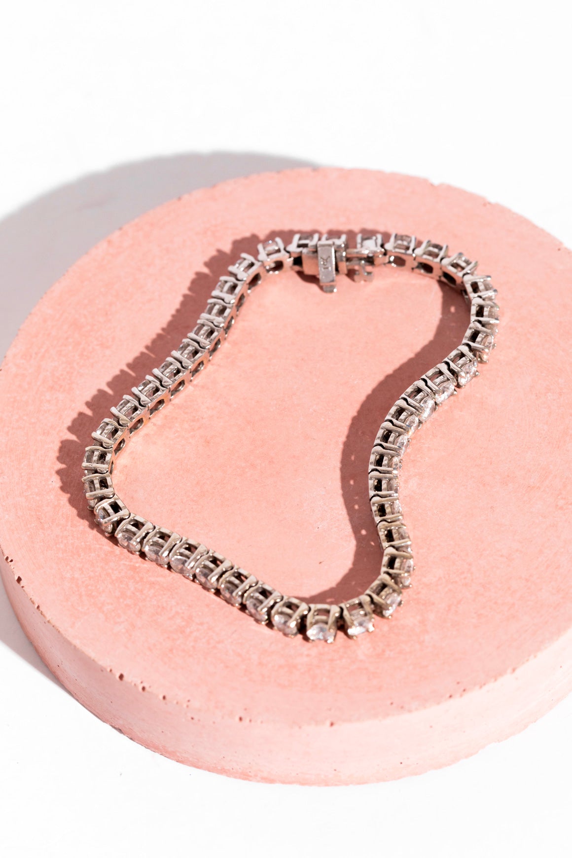 DIAMOND NEXUS LABS White Gold Lab Diamond Tennis Bracelet