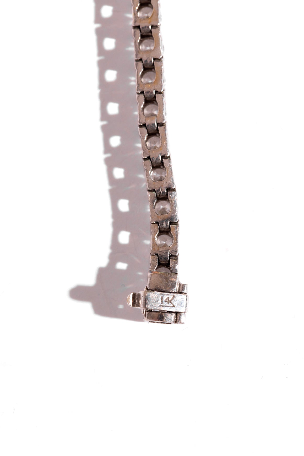 DIAMOND NEXUS LABS White Gold Lab Diamond Tennis Bracelet