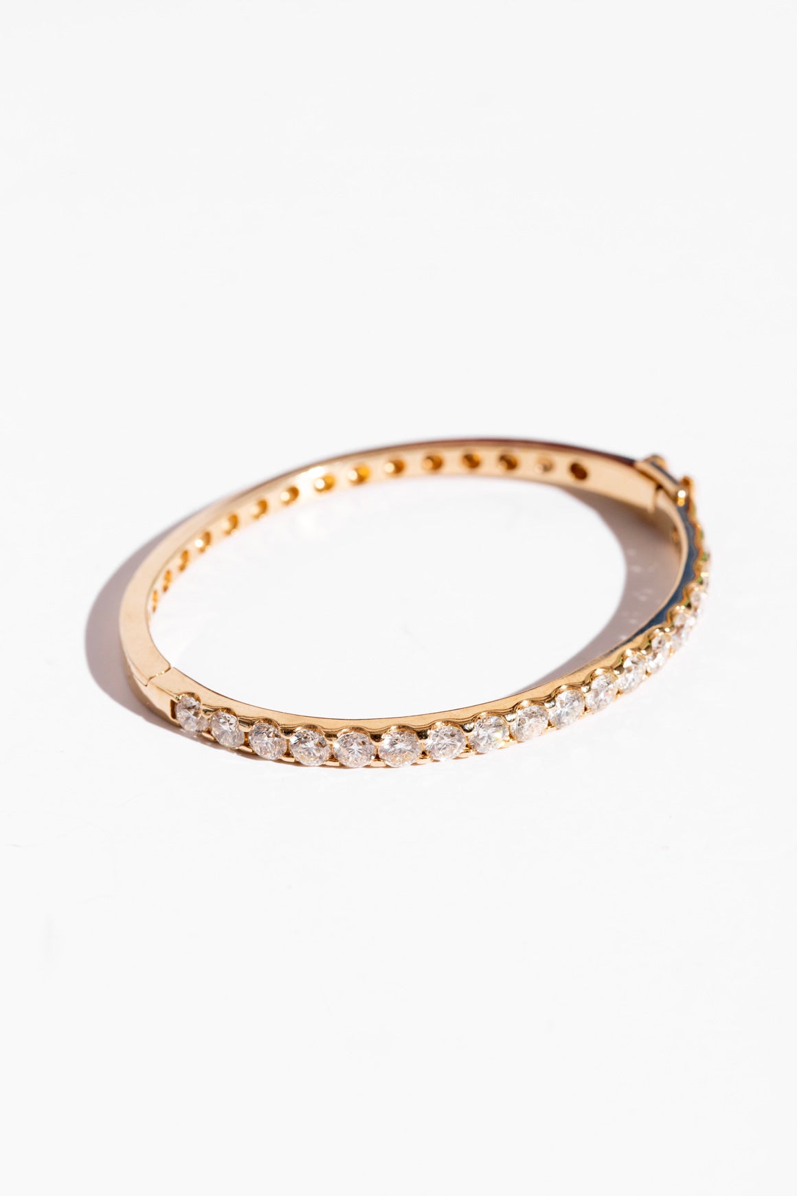 4K Gold Hinge Diamond Gold Bangle