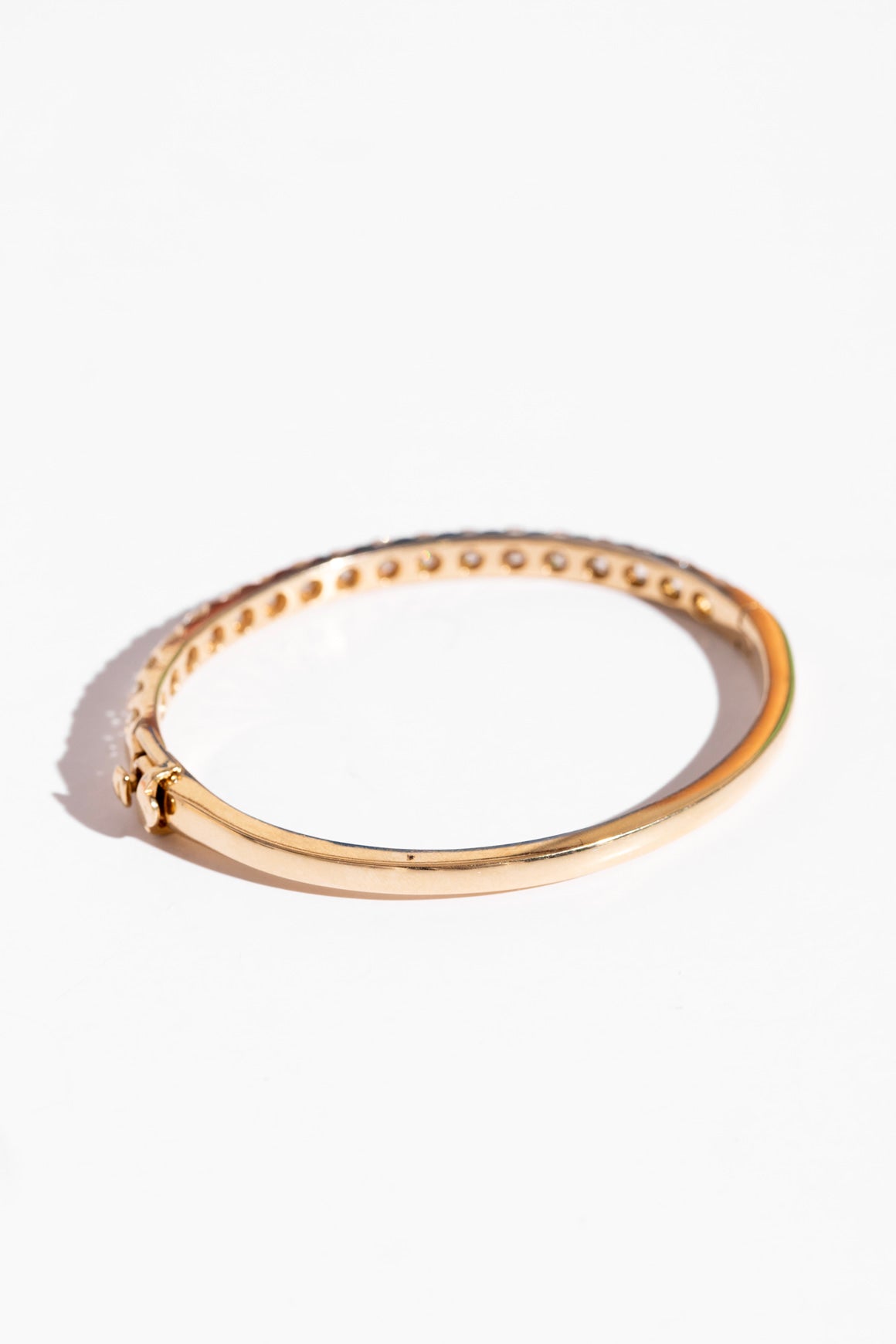 4K Gold Hinge Diamond Gold Bangle