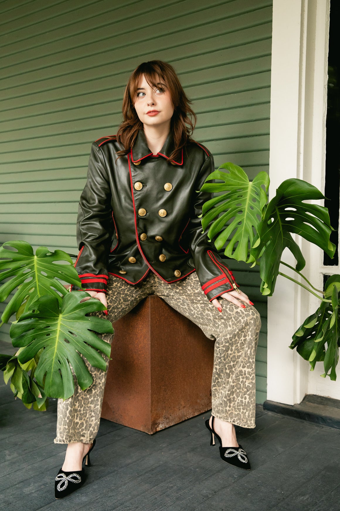 AMO Leopard Print High Waisted Jeans (Sz. 26)