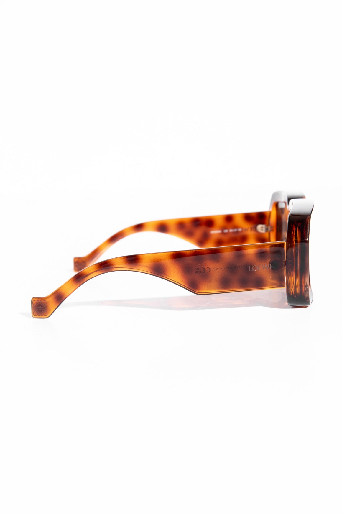 LOEWE Tortoise Shell Wide Frame Sunglasses