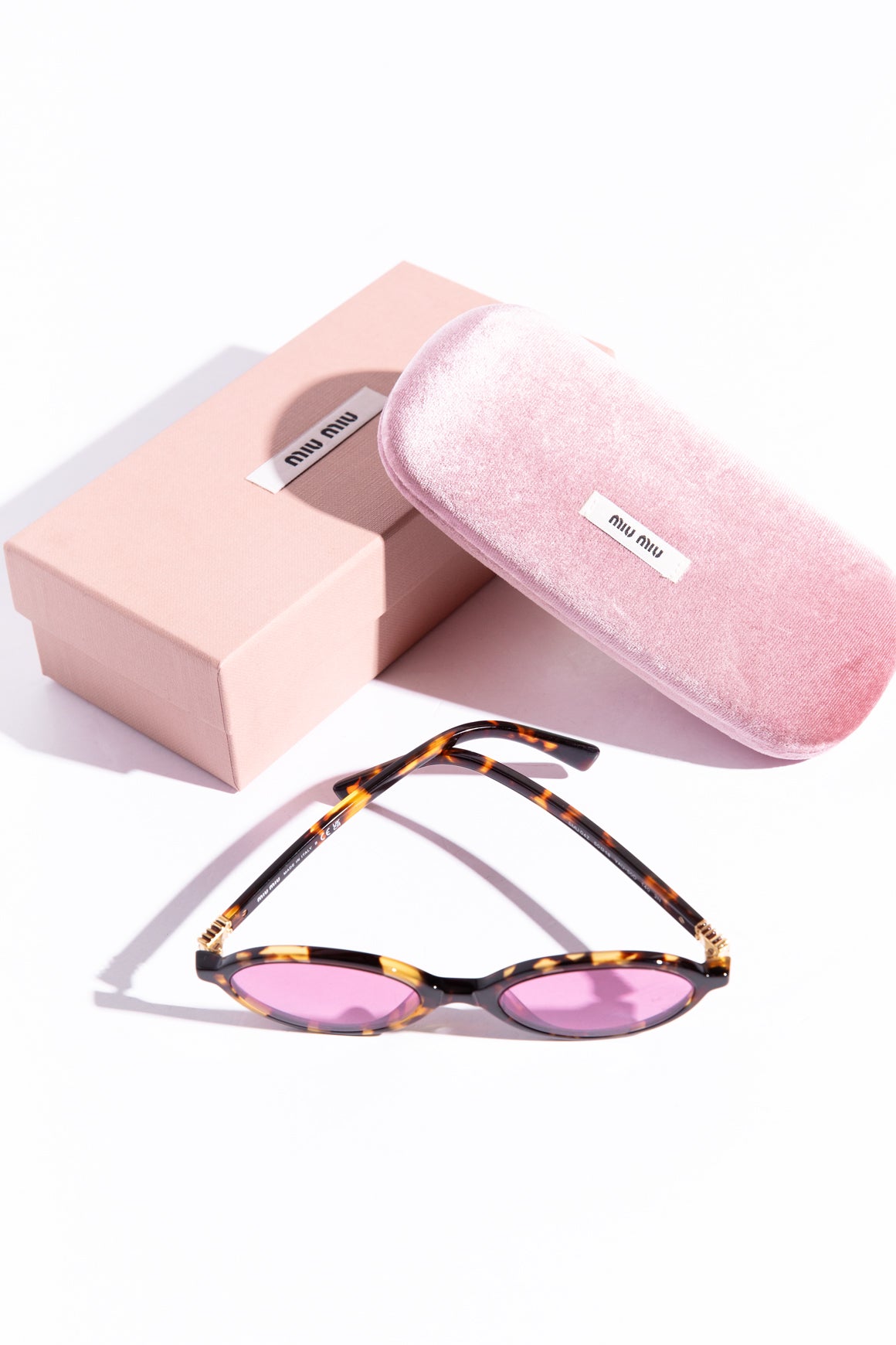 MIU MIU Tortoiseshell "Miu Regard" Sunglasses