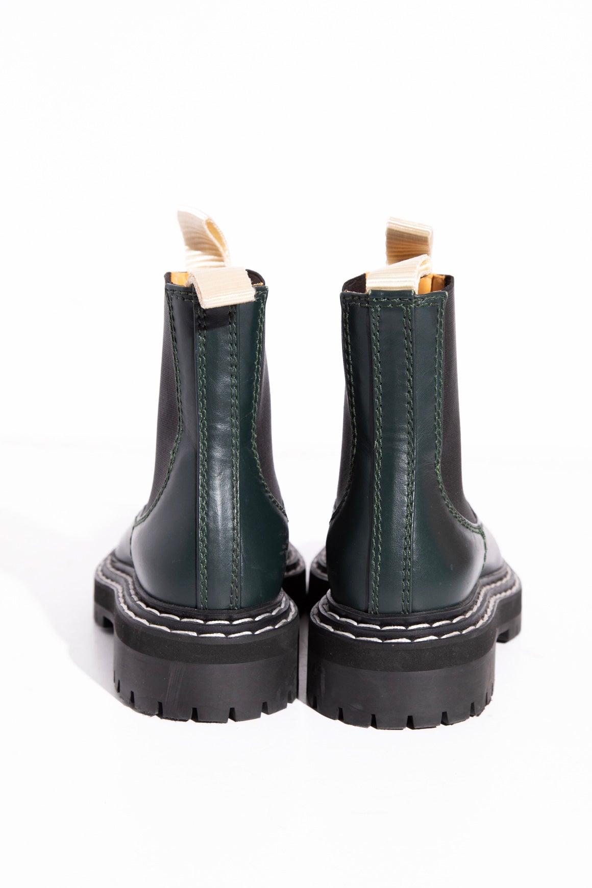 proenza schouler ホワイトレザー ショートブーツ サイズ37 Proenza Schouler // Buckle Combat Boot – VSP Consignment