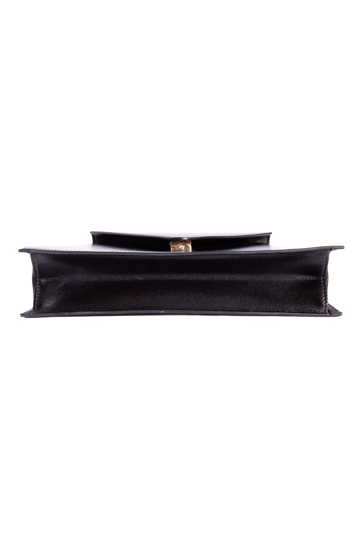 CELINE Black Leather "Edwidge" Shoulder Bag