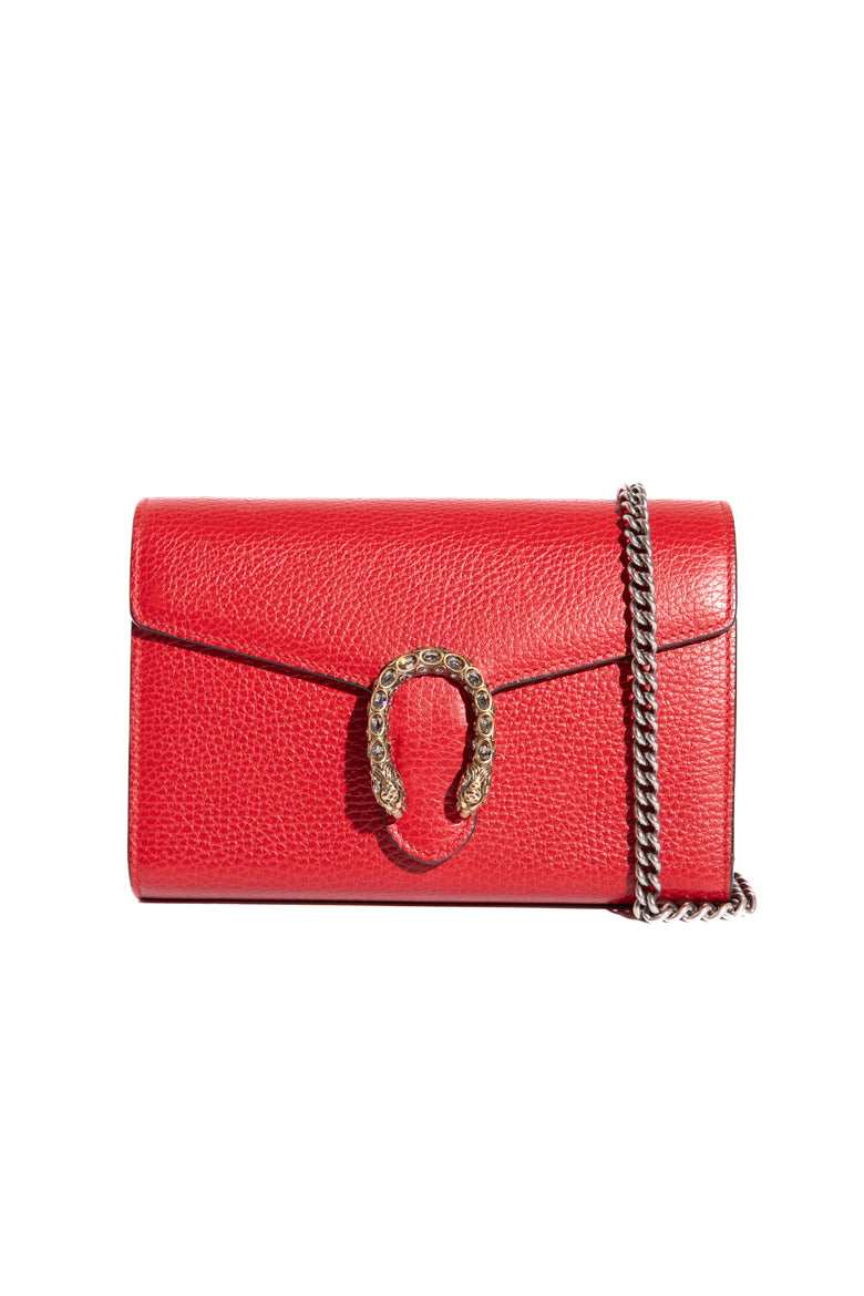 GUCCI Red Dionysus Wallet on a Chain