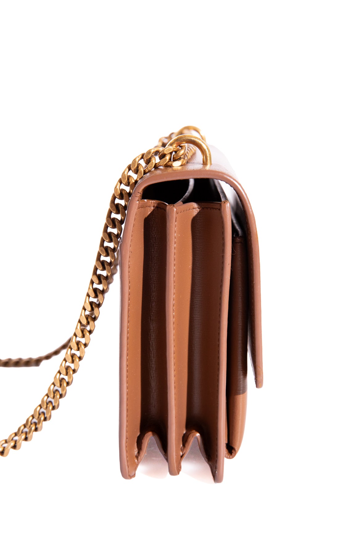 SAINT LAURENT Brown Leather "Sunset" Bag