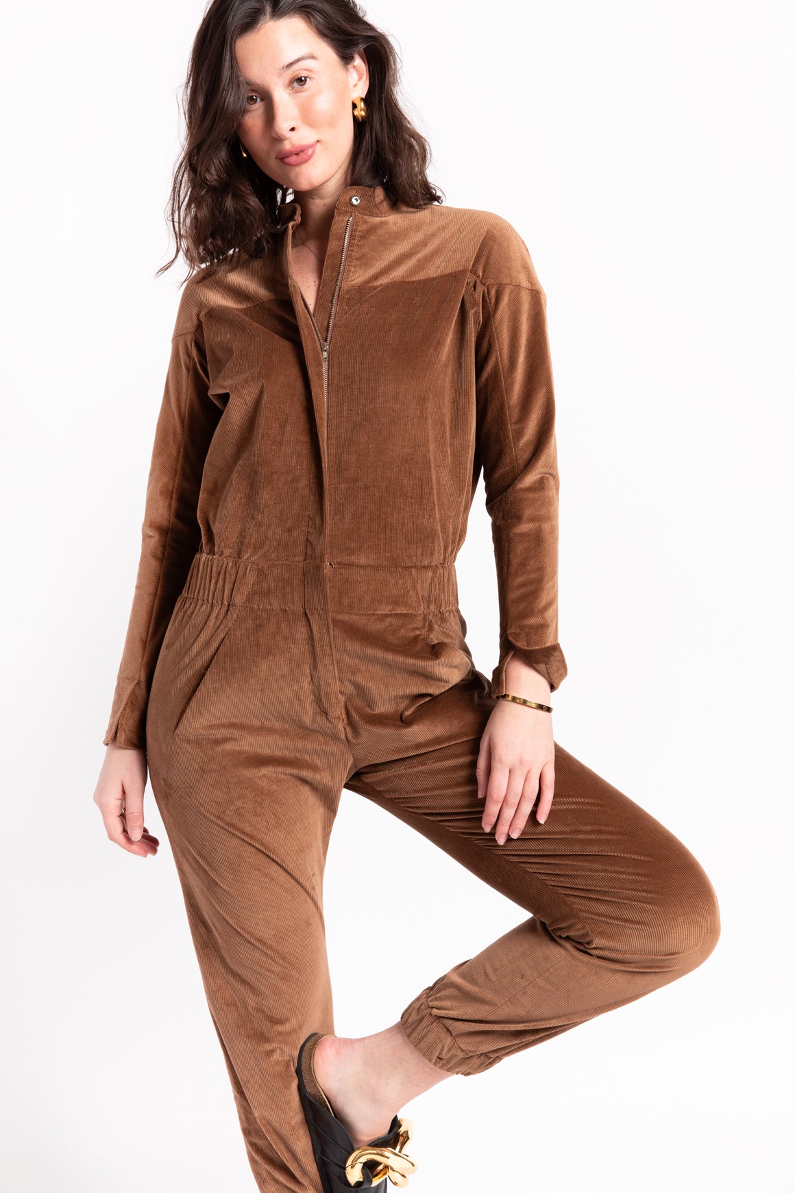 ZERO MARIA CORNEJO Brown Corduroy "Manu" Jumpsuit