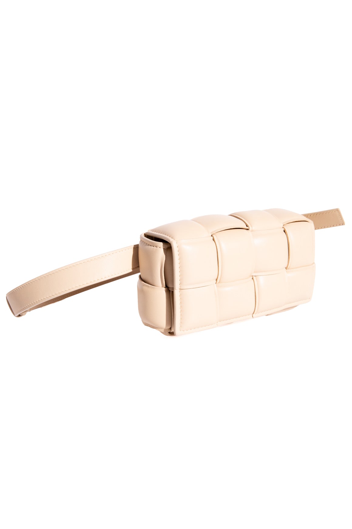 BOTTEGA VENETA Beige Mini Casette Belt Bag
