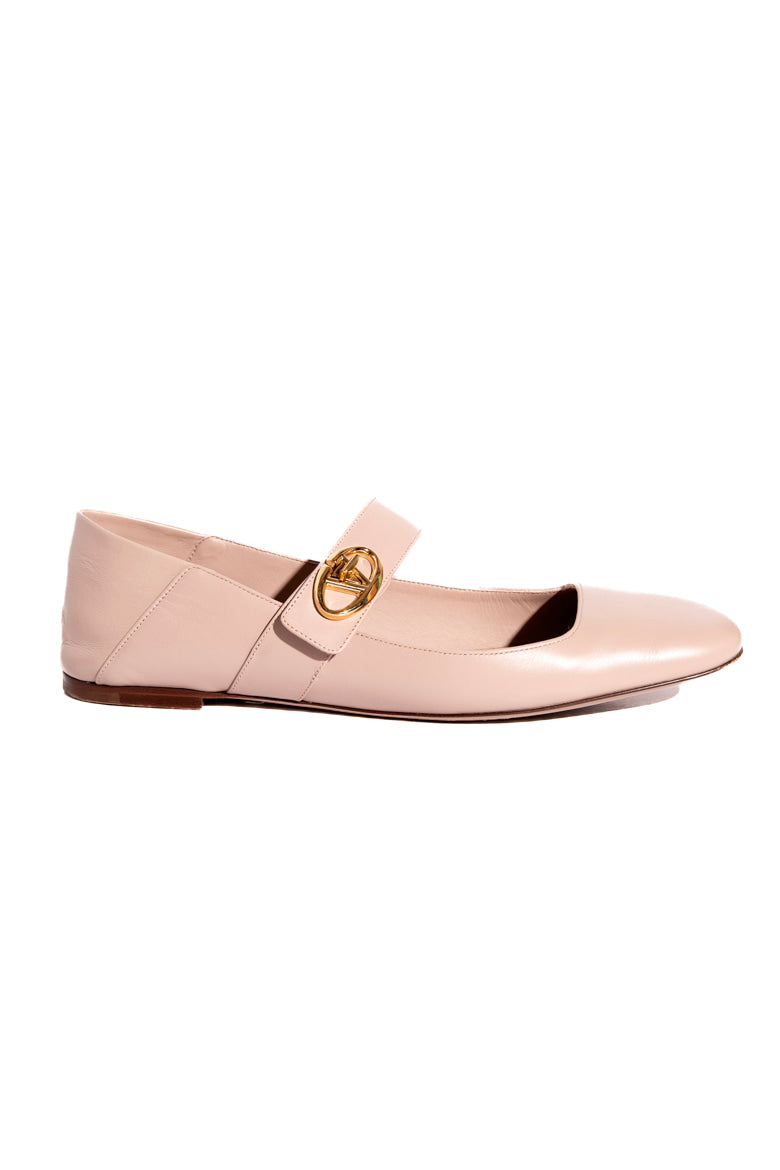 VALENTINO Blush V Lock Maryjane Flats (Sz.40.5) | MOSS Consignment