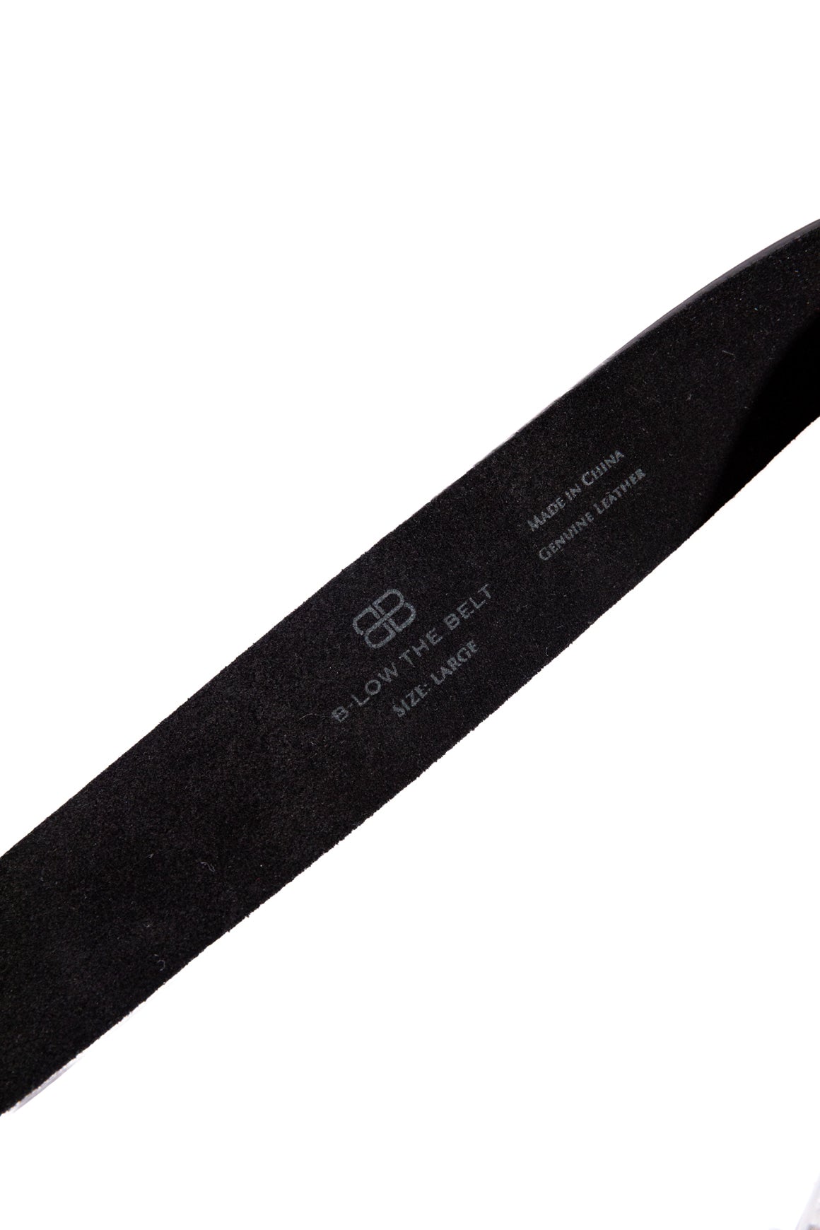 B-LOW THE BELT Black Leather Gold Woven Buckle Belt