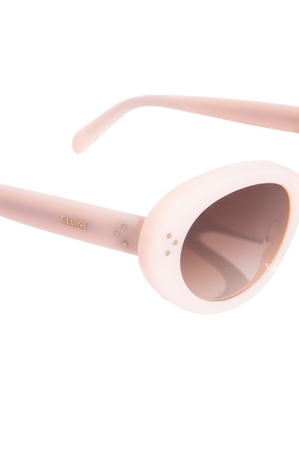 CELINE Light Pink Round Cat Eye Sunglasses