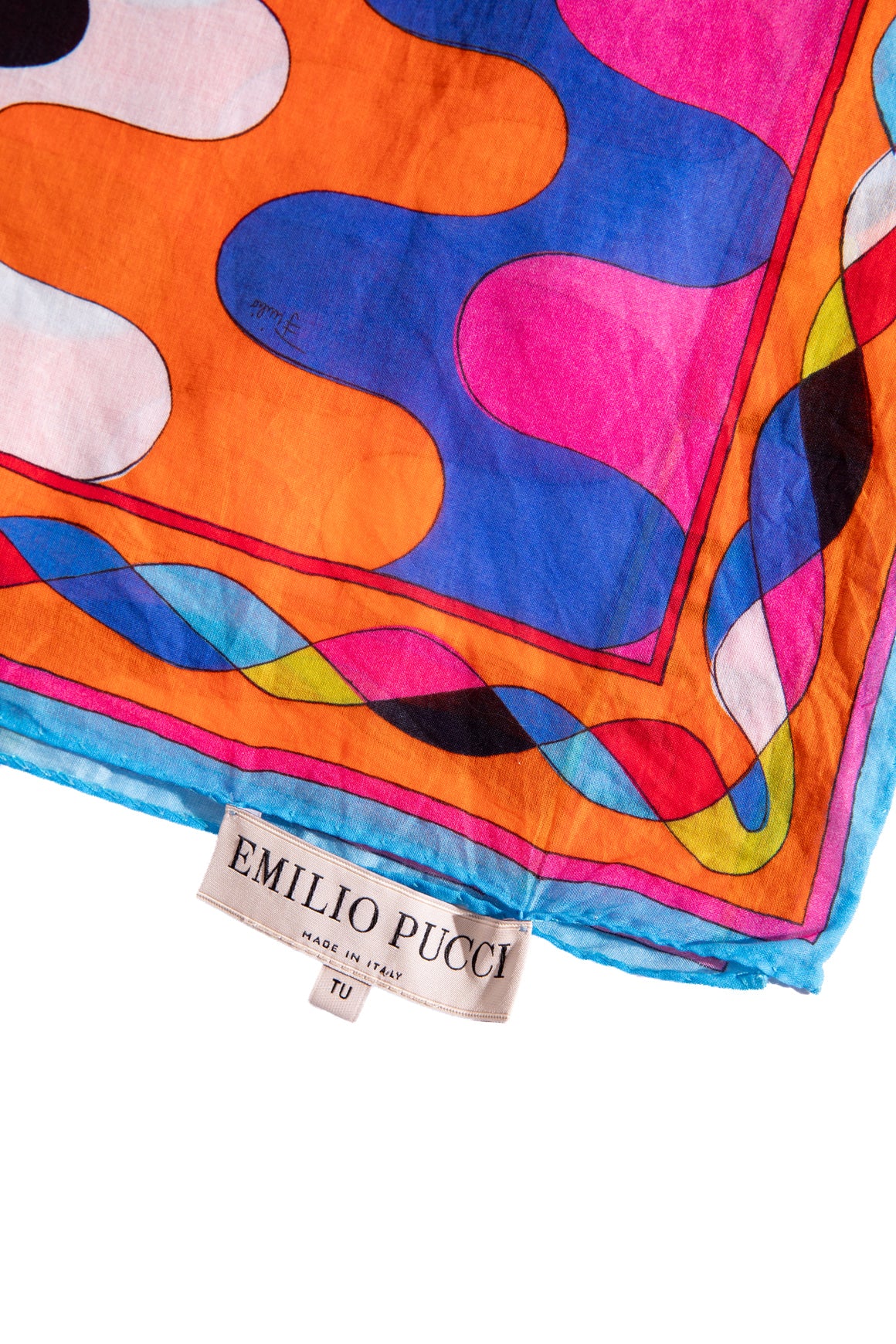 EMILIO PUCCI Multi Color Abstract Large Scarf