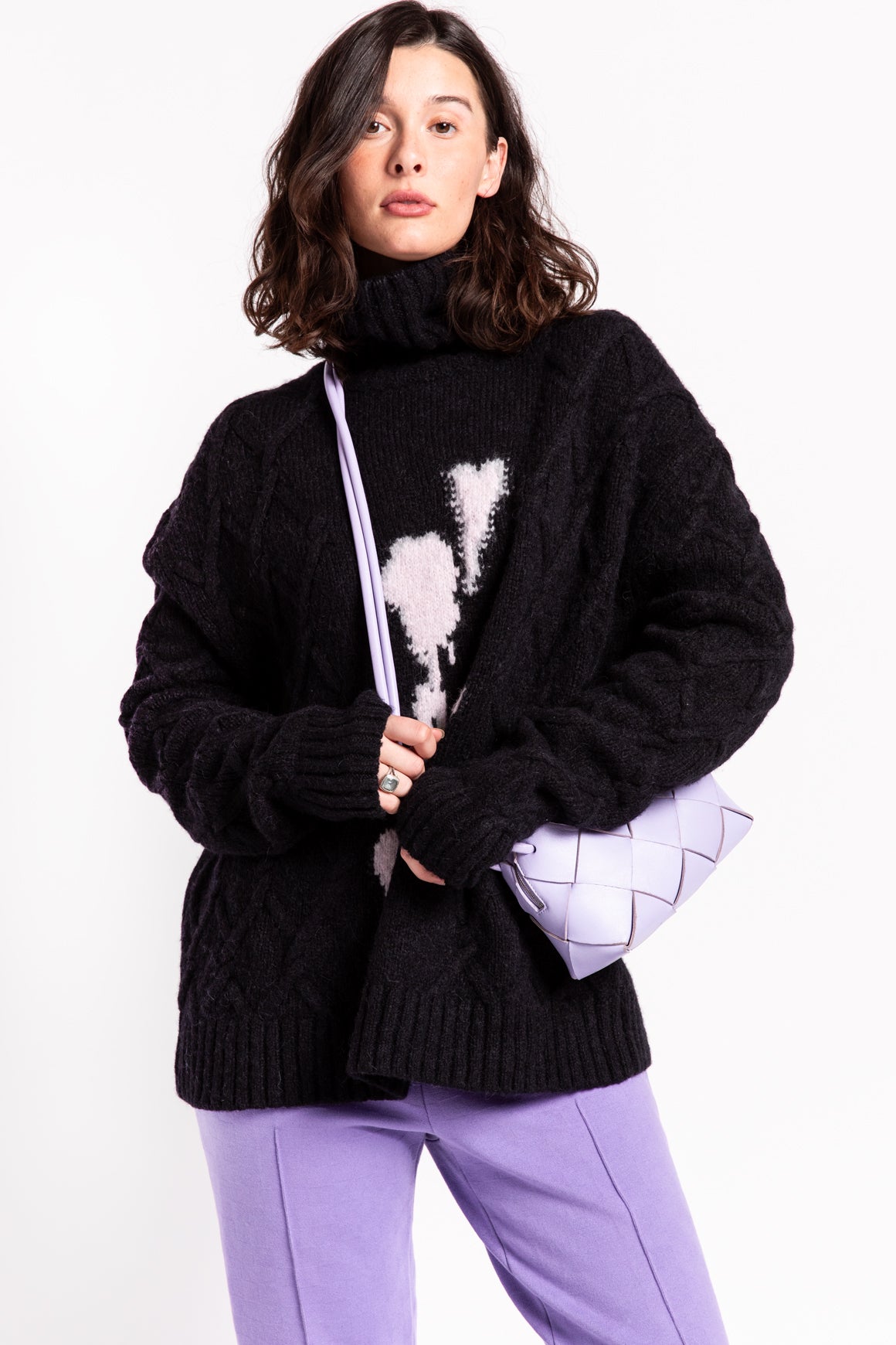 BERNADETTE Black "Olympia" Turtleneck Sweater