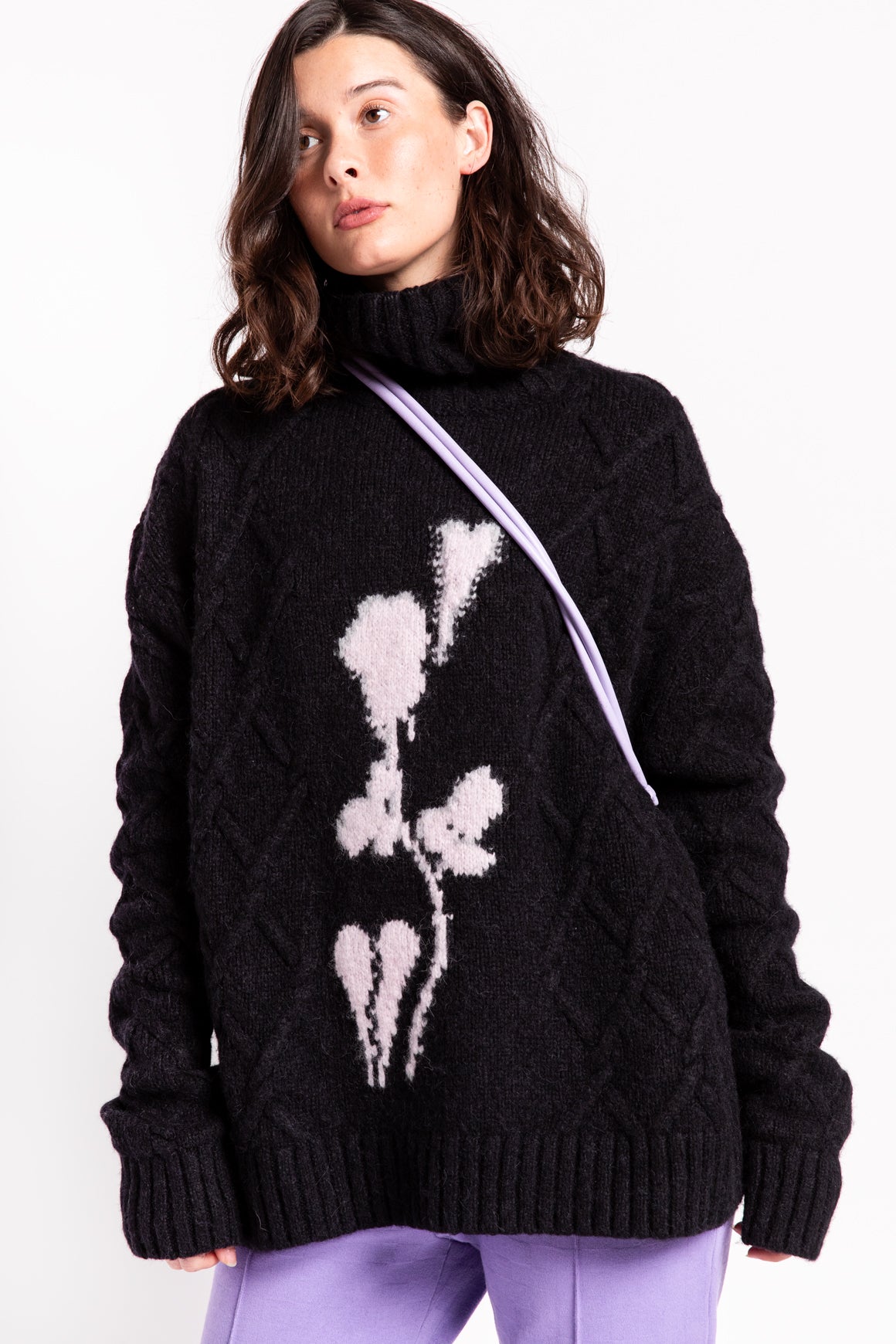 BERNADETTE Black "Olympia" Turtleneck Sweater