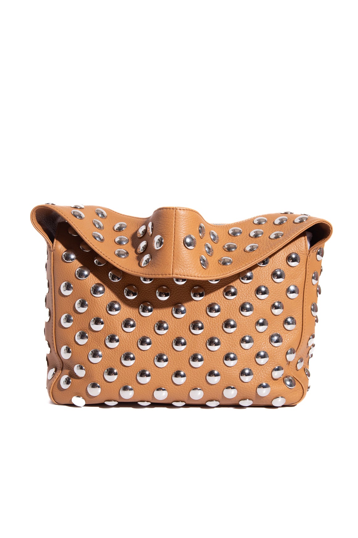 KHAITE Tan Leather Elena Stud Bag