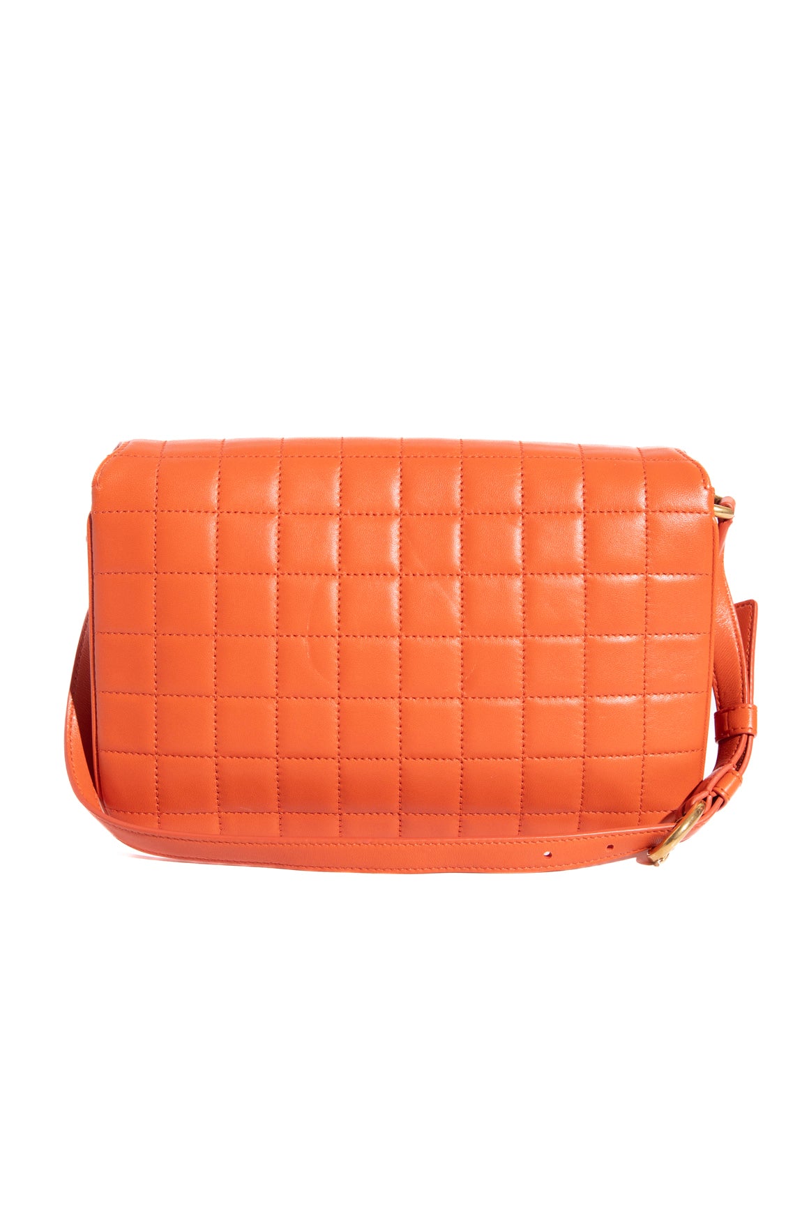 SAINT LAURENT Orange Le Maillon Shoulder Bag