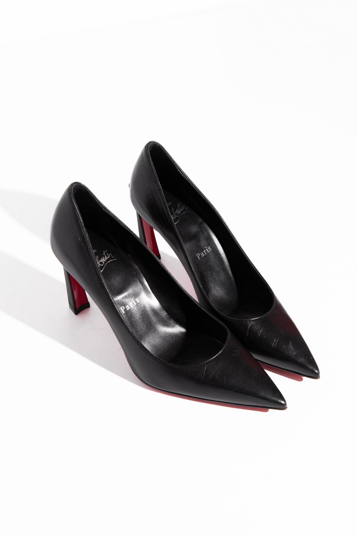 LOUBOUTIN Black Leather 'Condora' Pumps (Sz.36)
