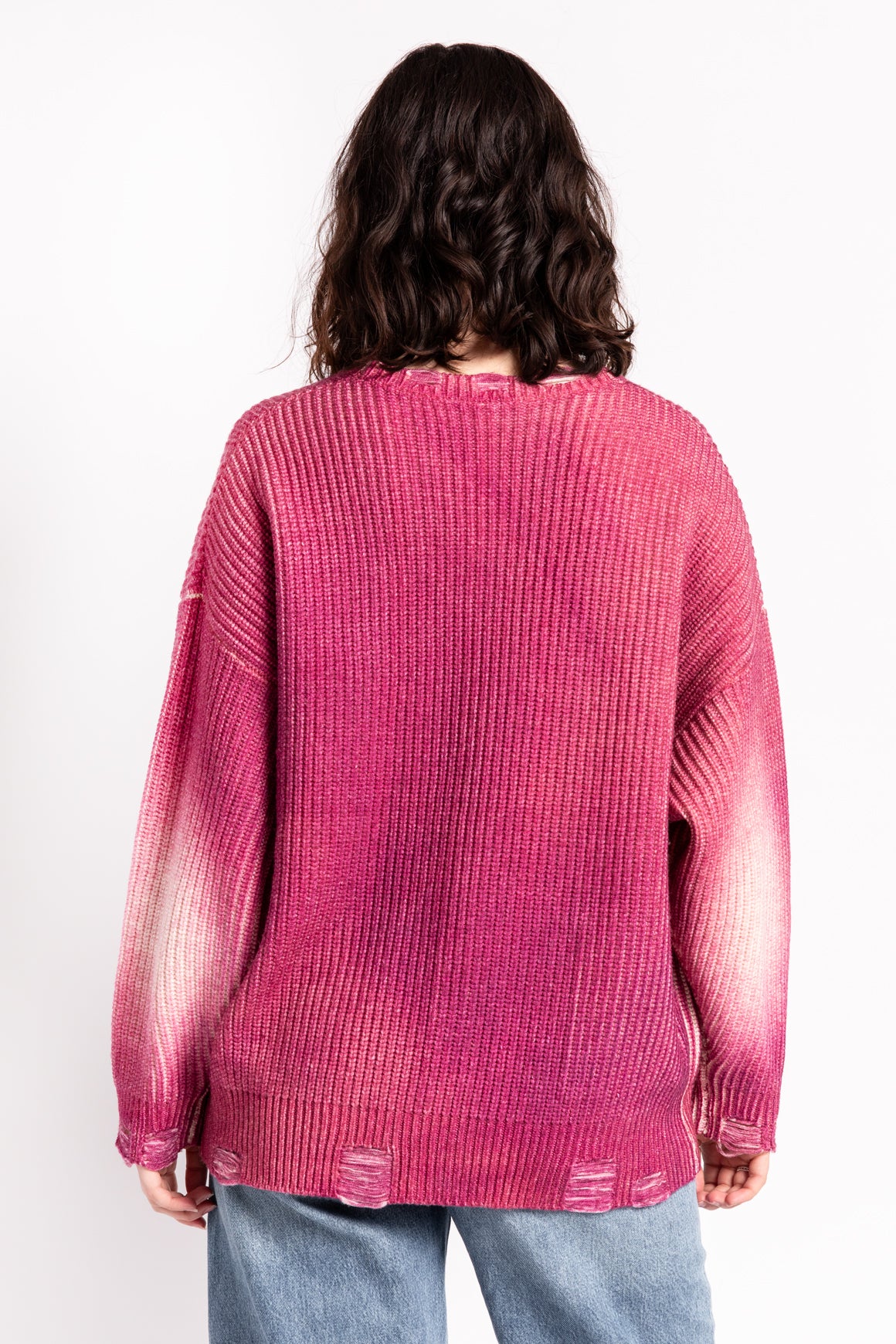 R13 Pink Oversized Knit Cardigan