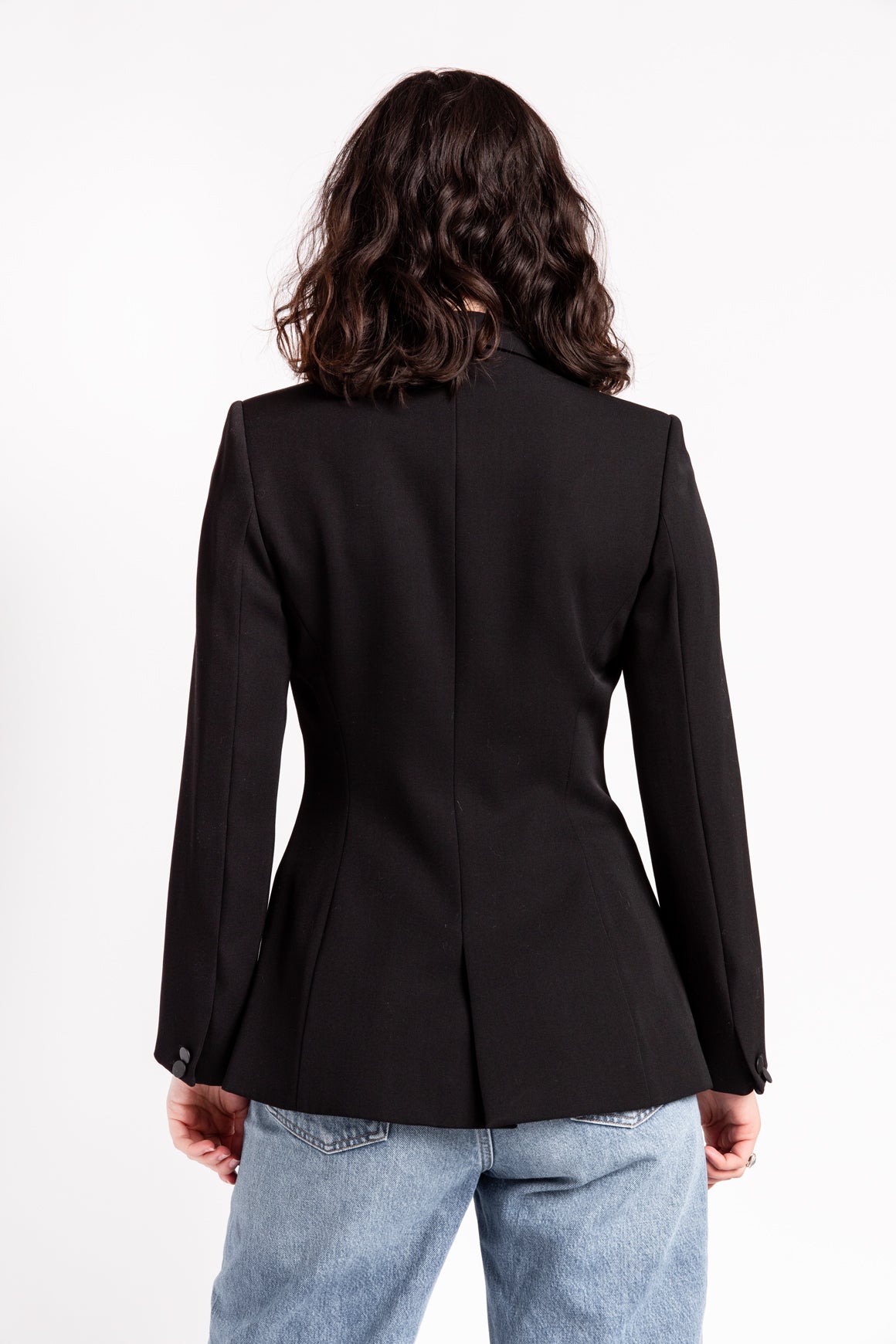 ALAIA Black High/Low Blazer