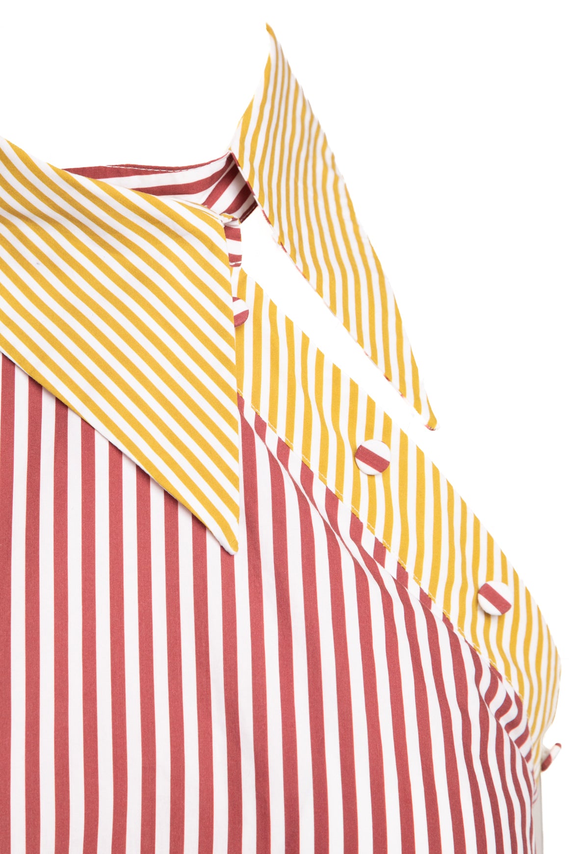 SILVIA TCHERASSI Striped One Sleeve Blouse (Sz.S)