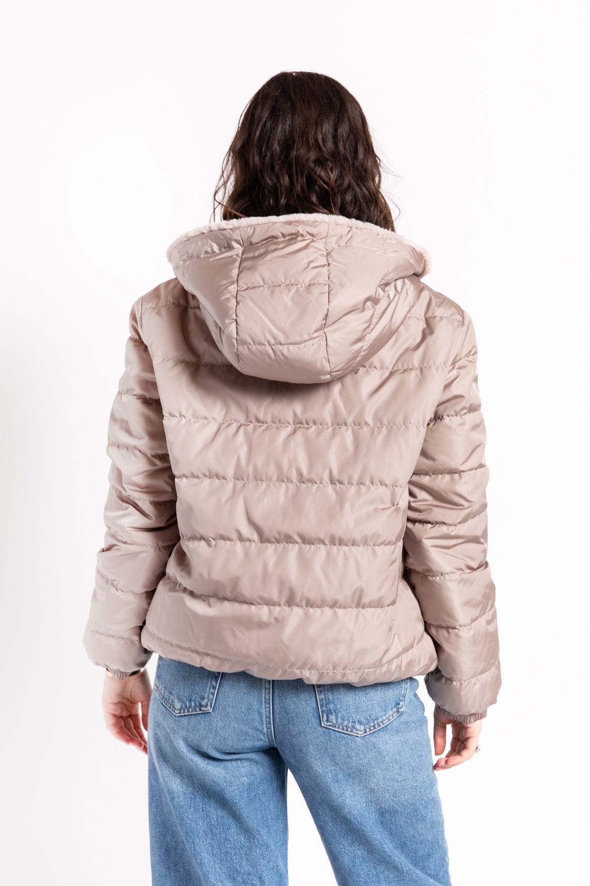 MONCLER Grey Reversible Puffer Jacket