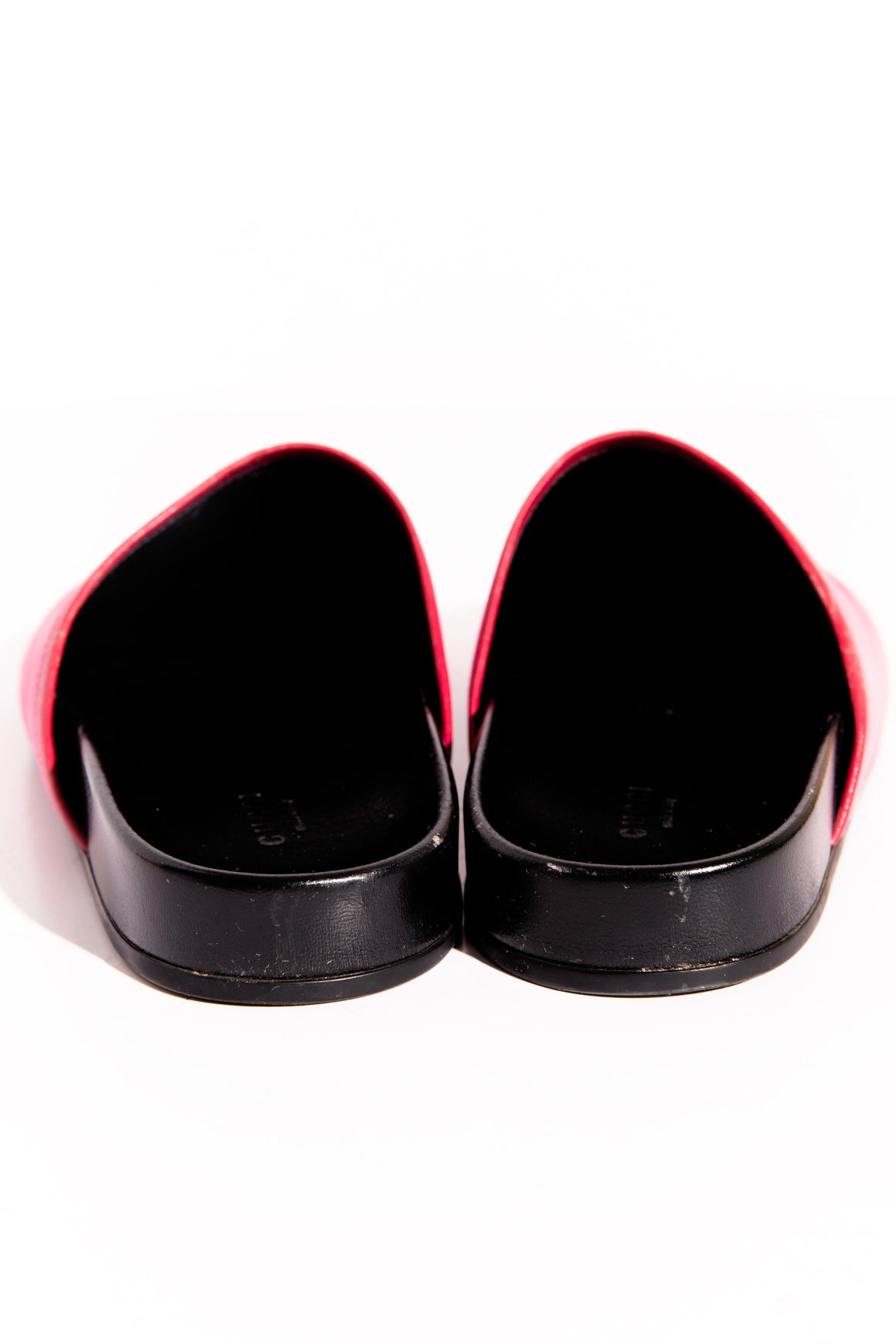 GUCCI Pink Velvet Horse-bit Flat Clogs (Sz.39.5)