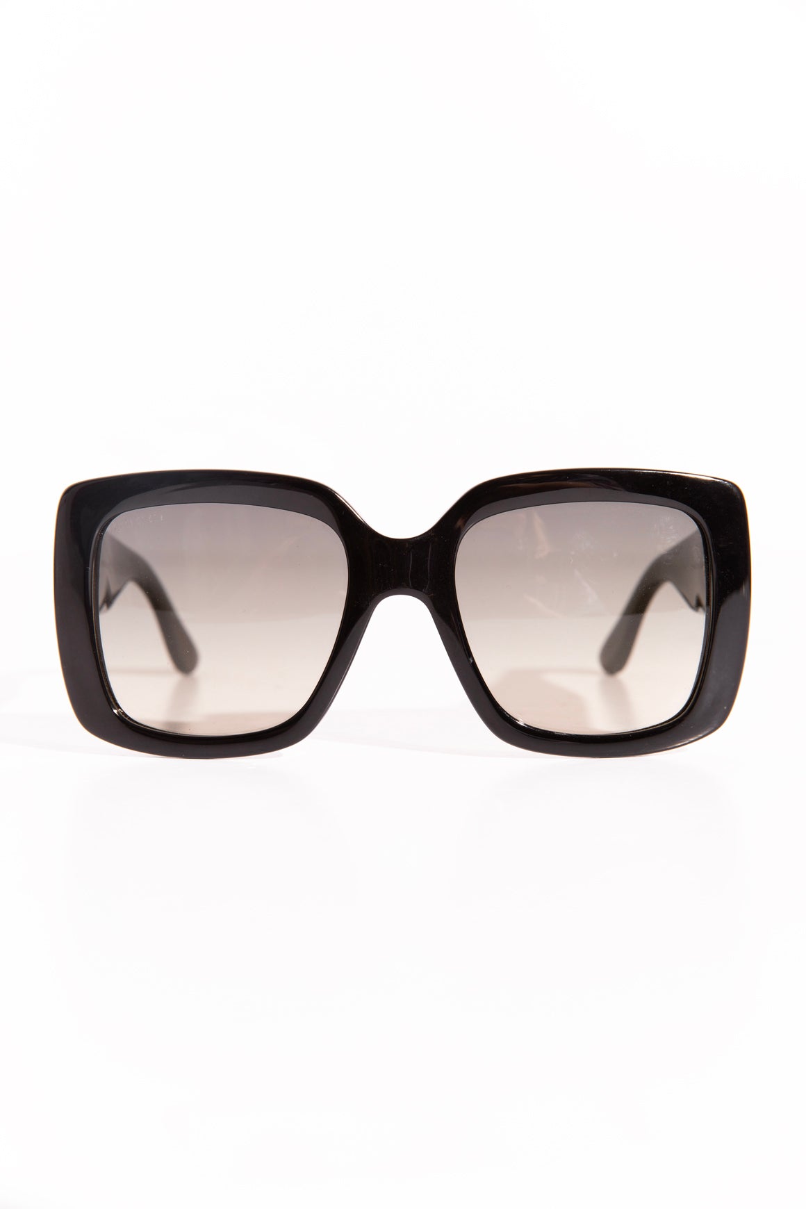 GUCCI Black Oversized Square Frame Sunglasses