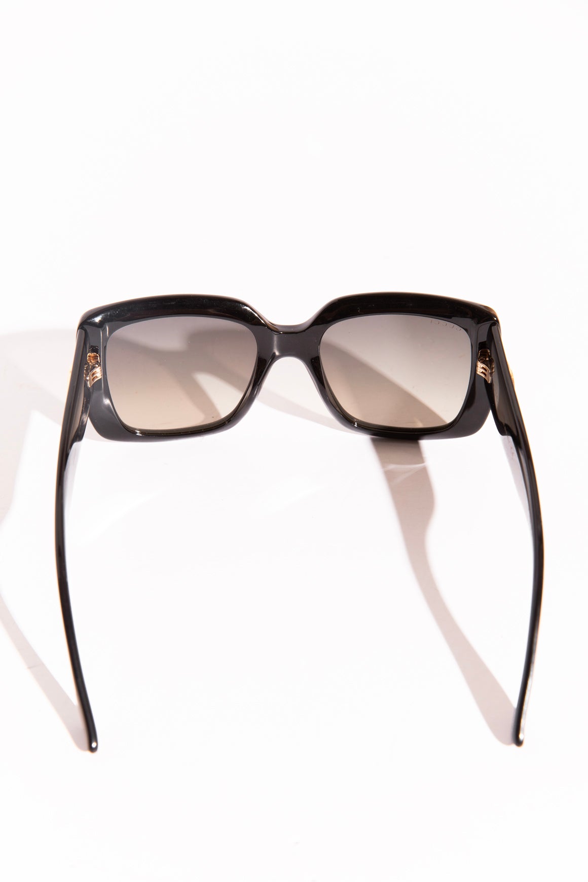 GUCCI Black Oversized Square Frame Sunglasses