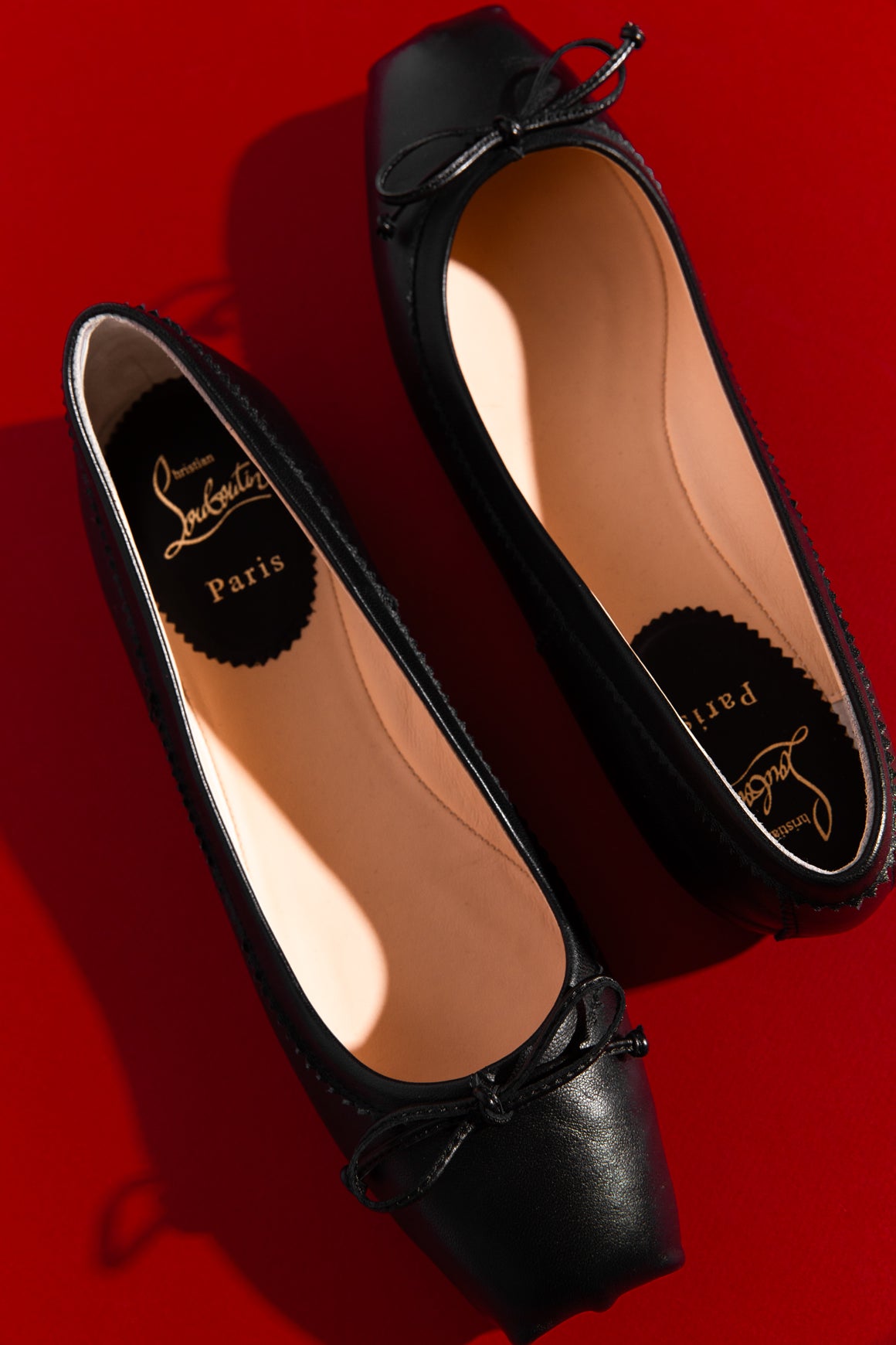 LOUBOUTIN Black Mamadrague Ballet Flats (Sz. 38.5)