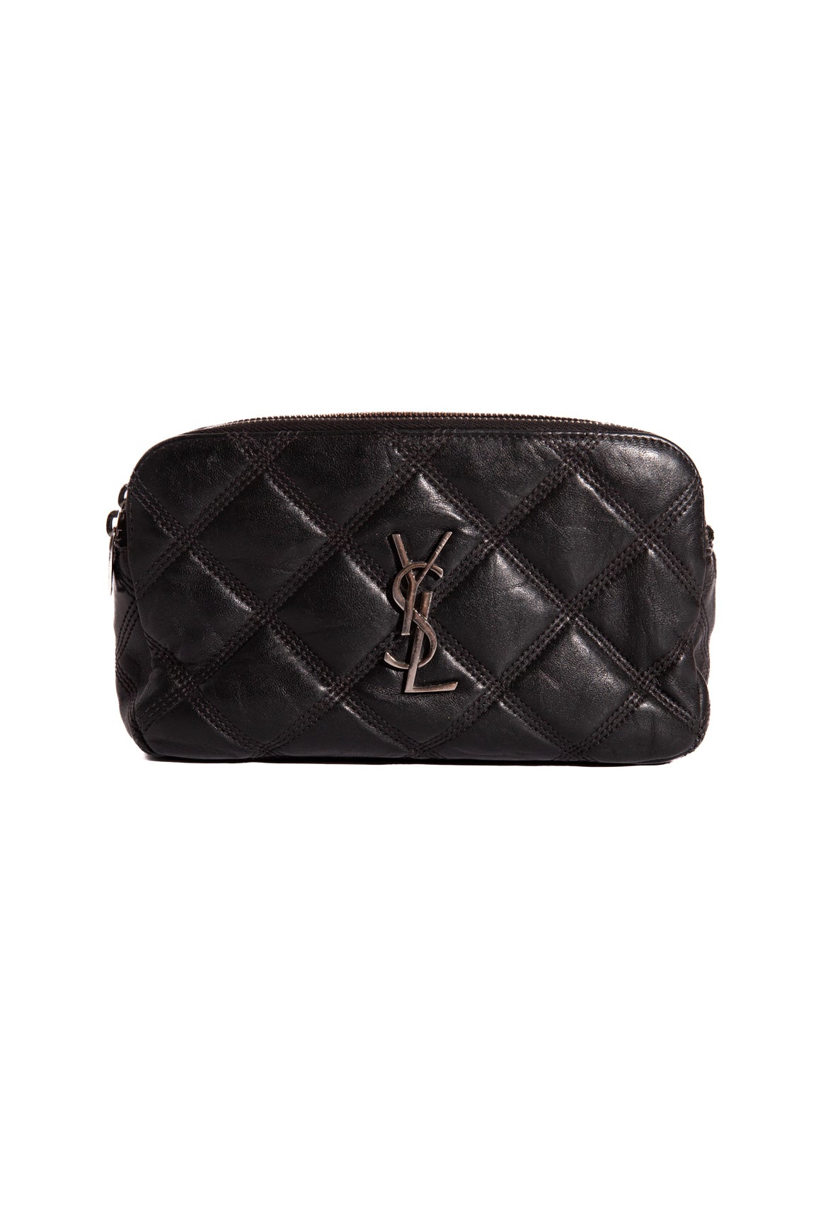 SAINT LAURENT Calfskin Becky Pouch w/ Chain