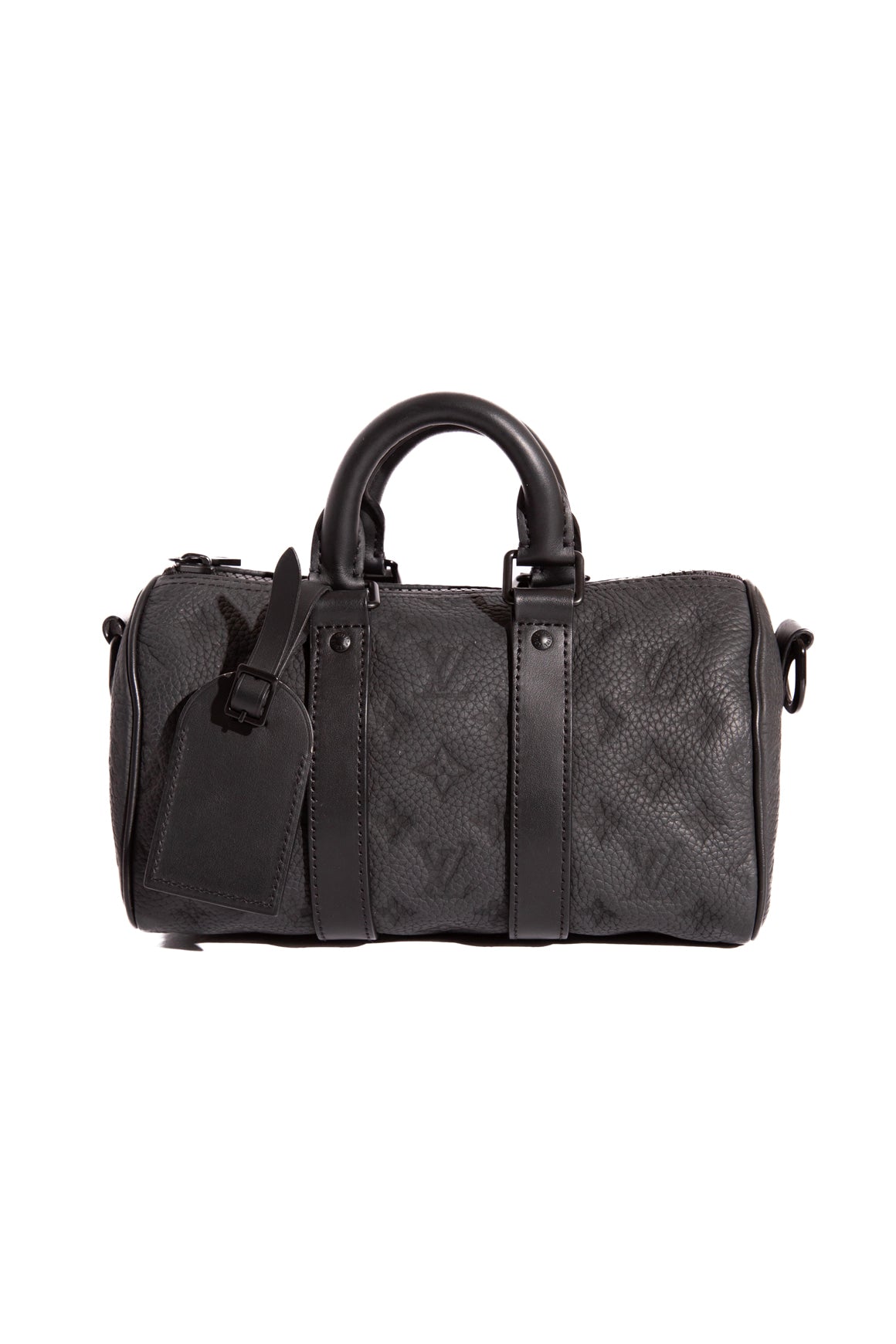 LOUIS VUITTON Black Empreinte Keepall 25