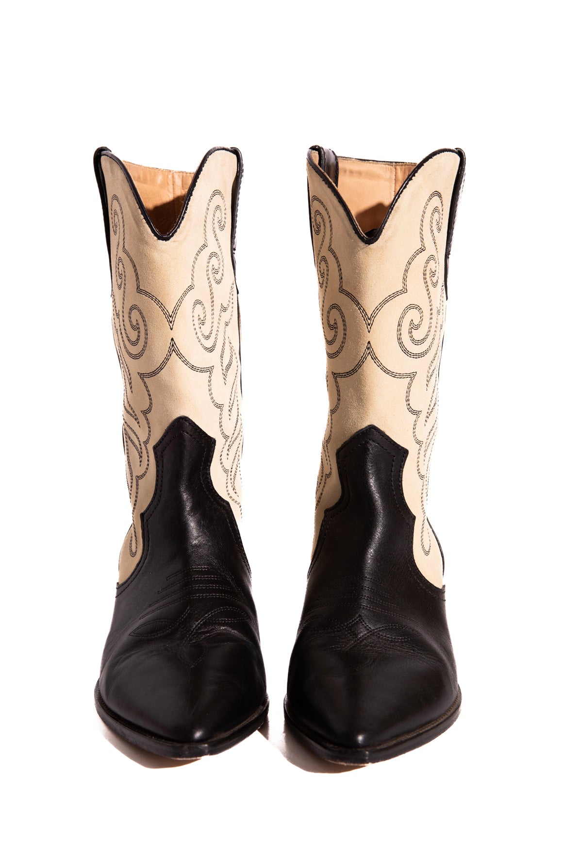 ISABEL MARANT Two Tone Mid Calf Western Boots (Sz. 41)