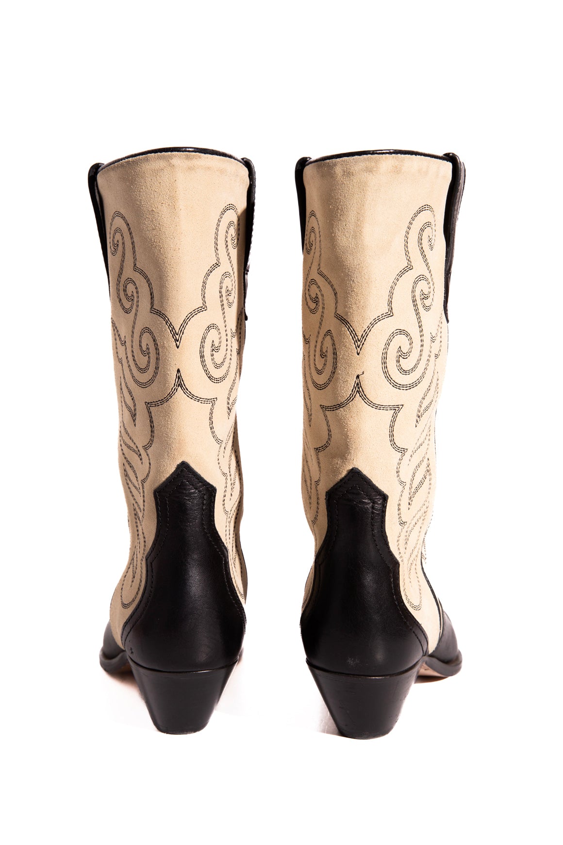 ISABEL MARANT Two Tone Mid Calf Western Boots (Sz. 41)