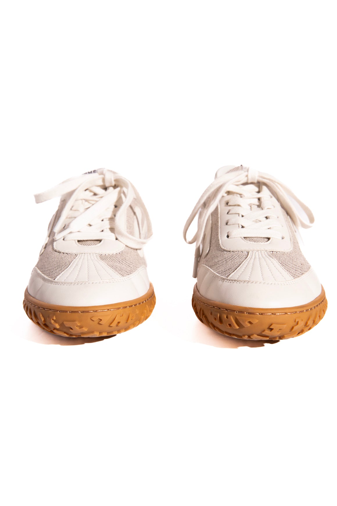 HERMES Canvas & Leather Jet Sneakers (Sz. 37)