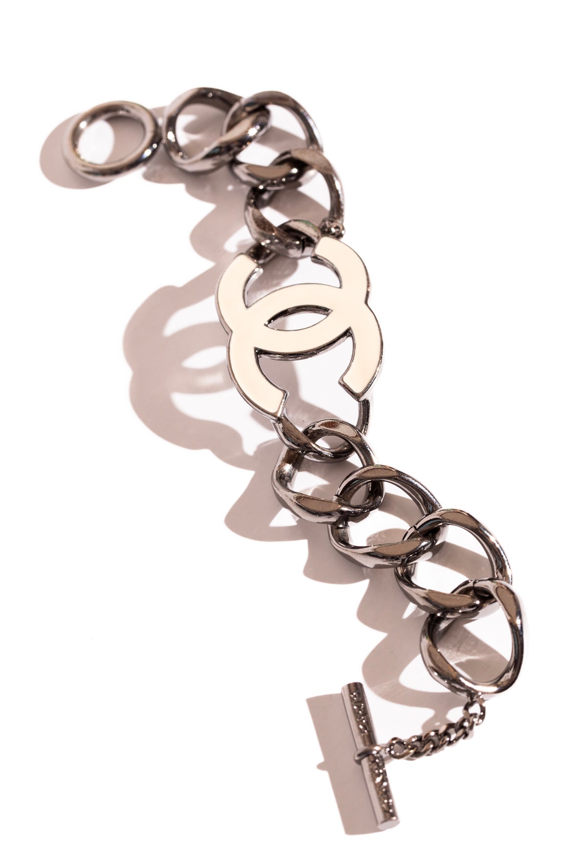 CHANEL 2006 Silver Chain Bracelet